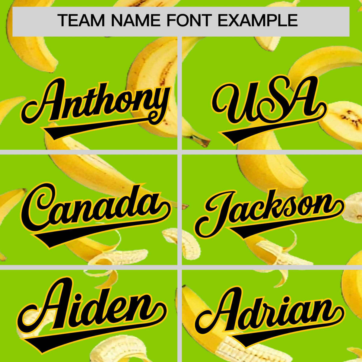 Custom Neon Green Banana Graffiti Pattern Fashion Authentic Baseball Jersey | Graffiti Pattern | Embroidery&Dye-sublimation printing | KXKSHOP