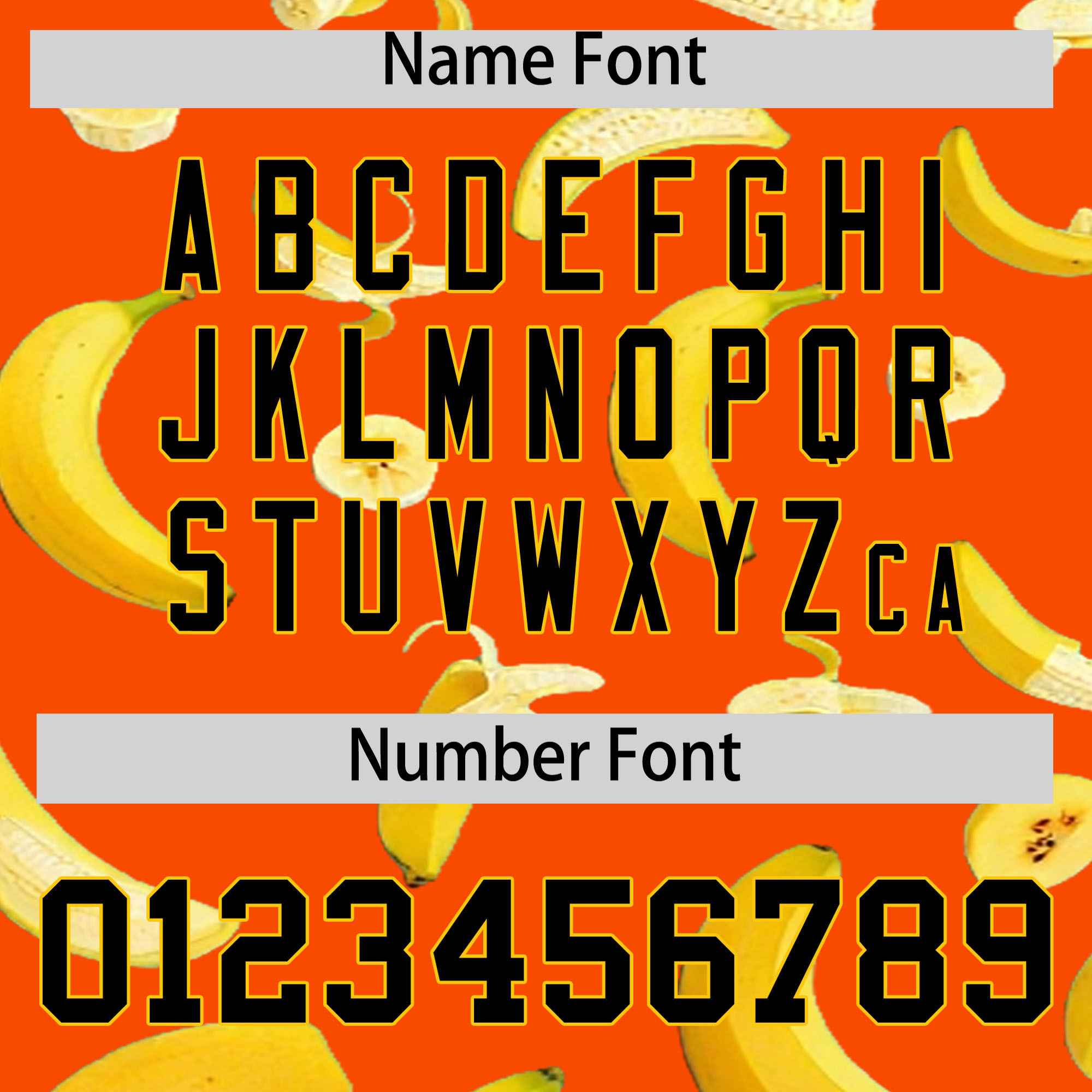 Custom Orange Banana Graffiti Pattern Fashion Authentic Baseball Jersey | Graffiti Pattern | Embroidery&Dye-sublimation printing | KXKSHOP