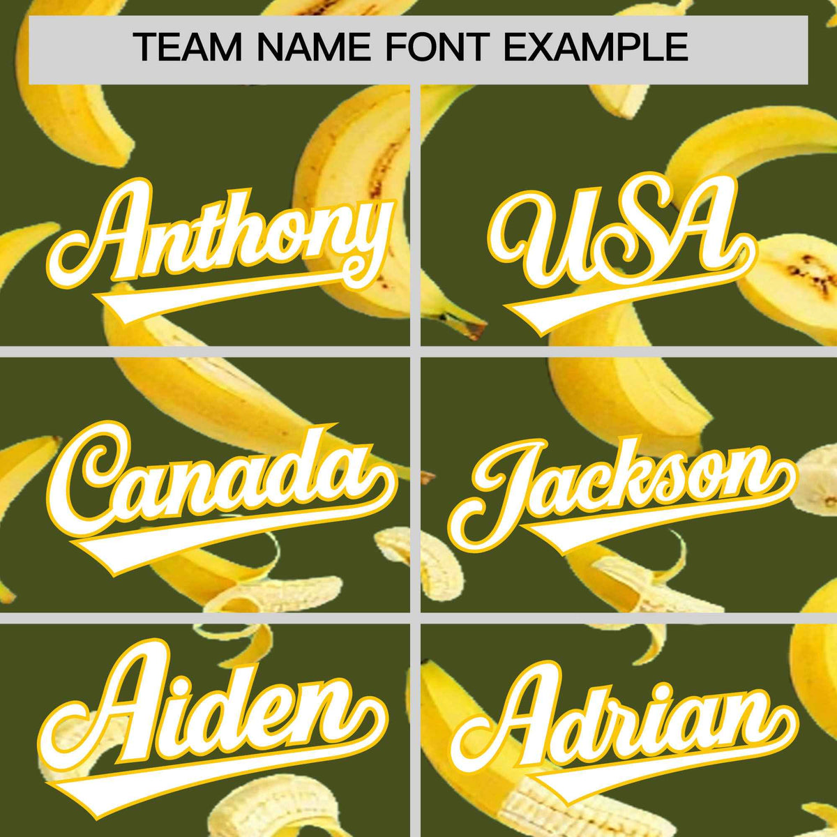 Custom Olive Banana Graffiti Pattern Fashion Authentic Baseball Jersey | Graffiti Pattern | Embroidery&Dye-sublimation printing | KXKSHOP