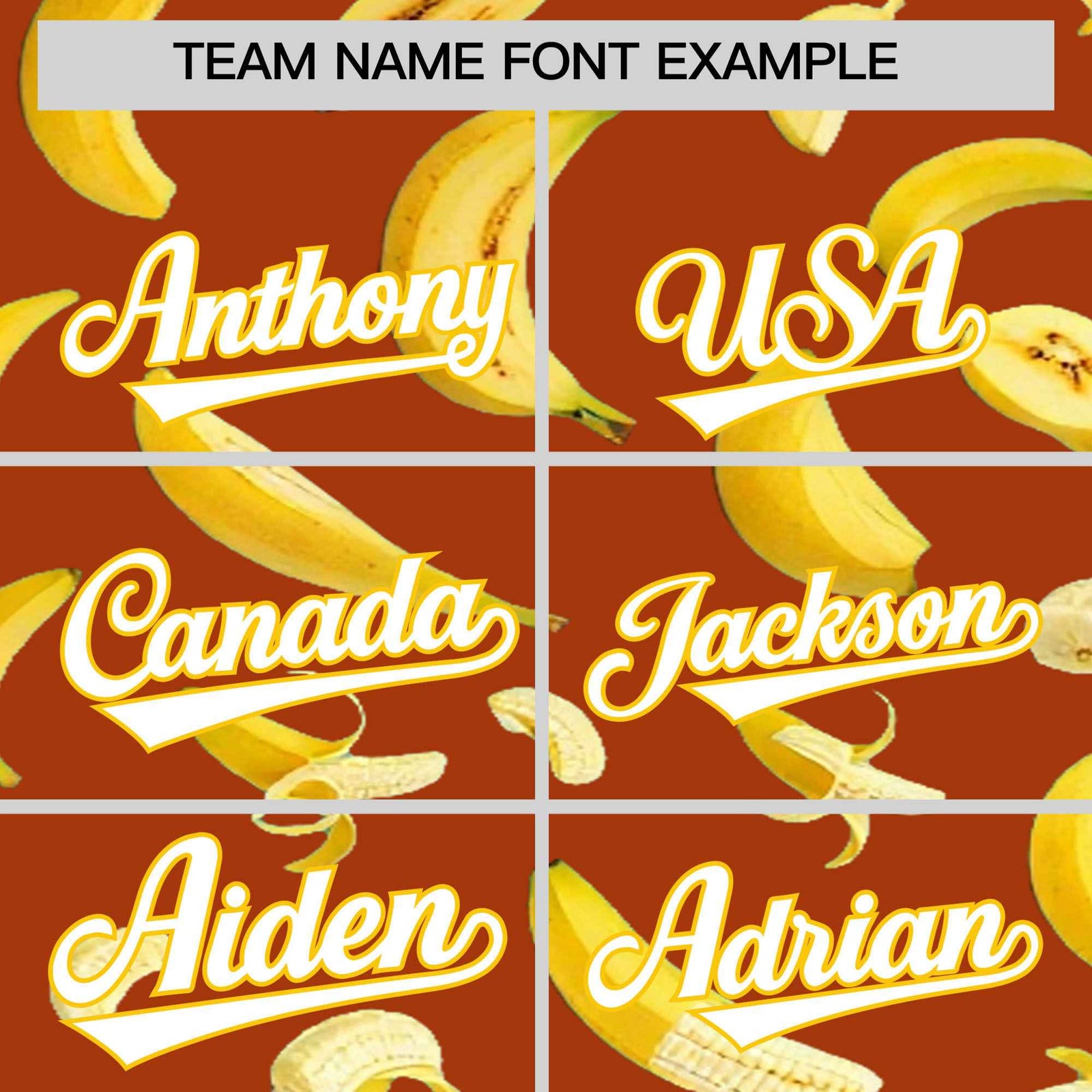 Custom Dark Orange Banana Graffiti Pattern Fashion Authentic Baseball Jersey | Graffiti Pattern | Embroidery&Dye-sublimation printing | KXKSHOP