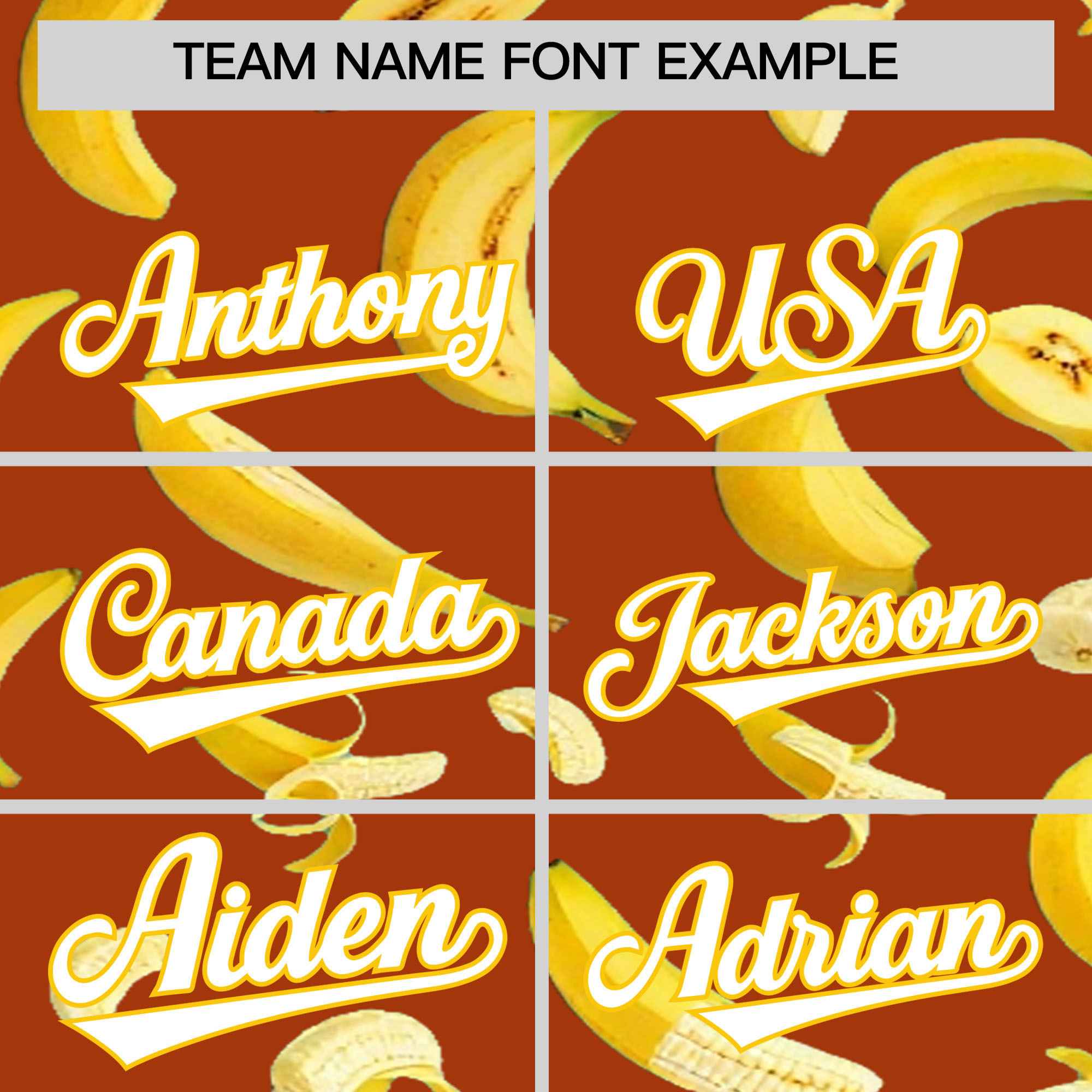 Custom Dark Orange Banana Graffiti Pattern Fashion Authentic Baseball Jersey | Graffiti Pattern | Embroidery&Dye-sublimation printing | KXKSHOP