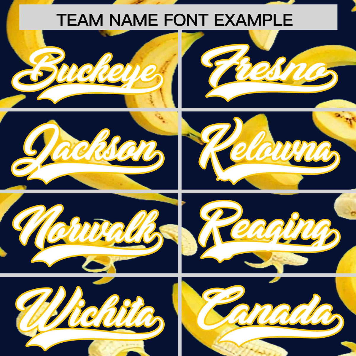 Custom Navy Banana Graffiti Pattern Fashion Authentic Baseball Jersey | Graffiti Pattern | Embroidery&amp;Dye-sublimation printing | KXKSHOP
