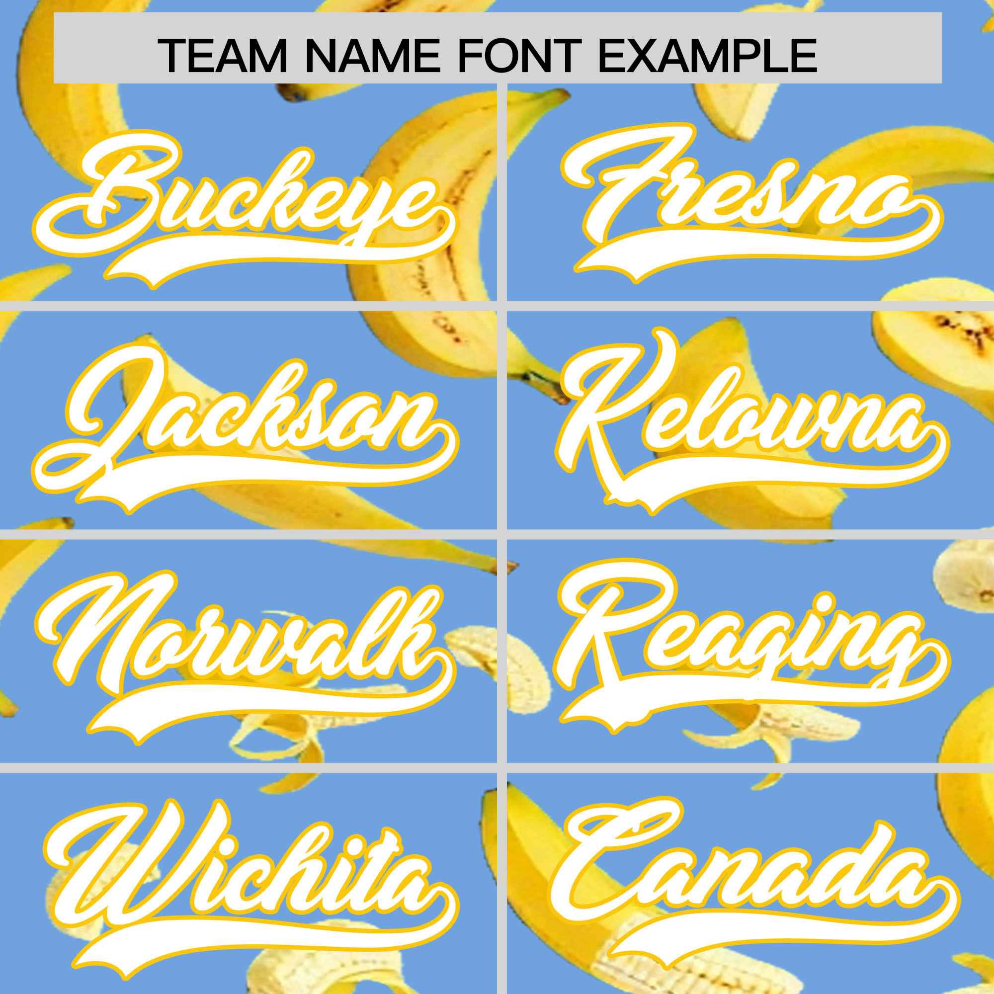 Custom Light Blue Banana Graffiti Pattern Fashion Authentic Baseball Jersey | Graffiti Pattern | Embroidery&Dye-sublimation printing | KXKSHOP