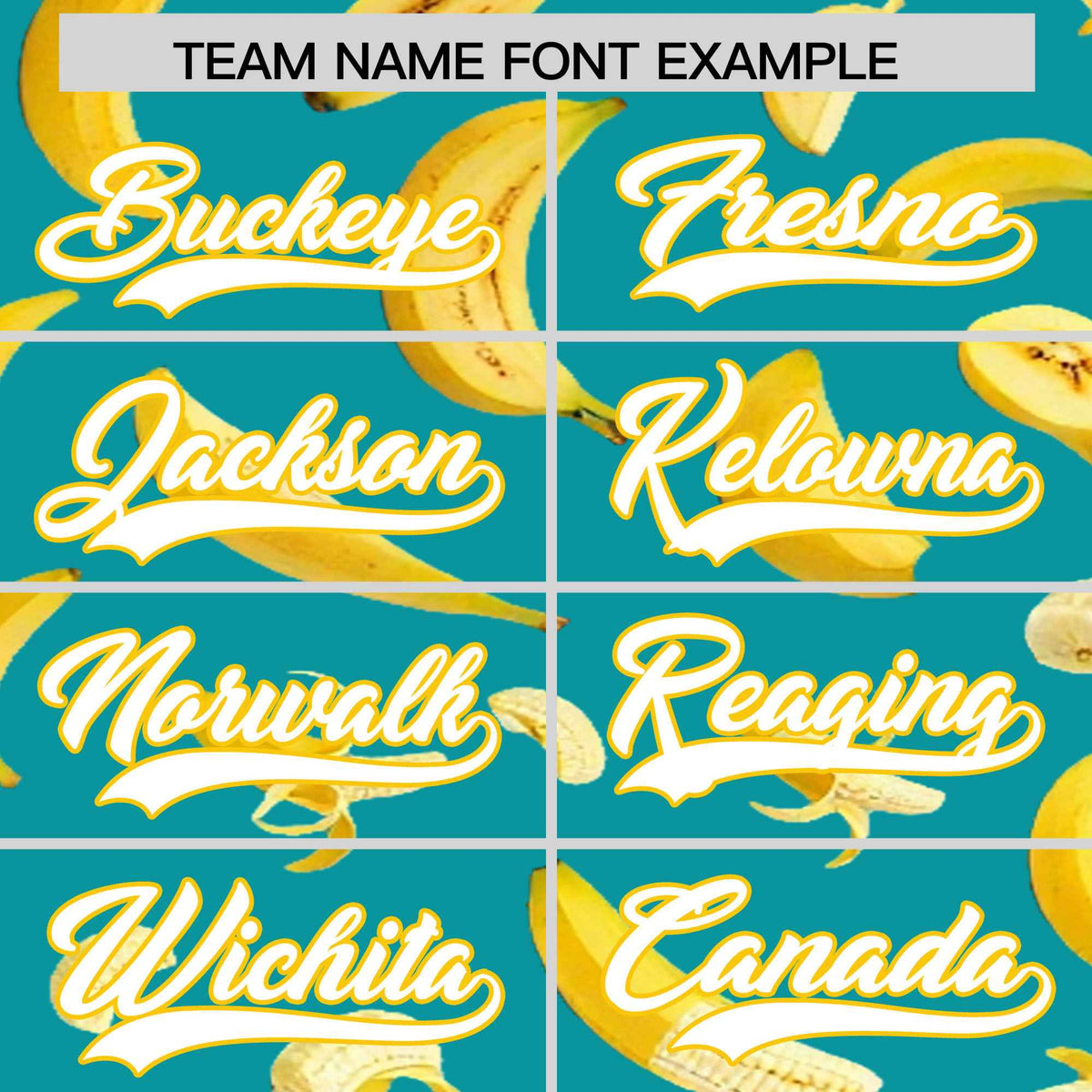 Custom Aqua Banana Graffiti Pattern Fashion Authentic Baseball Jersey | Graffiti Pattern | Embroidery&Dye-sublimation printing | KXKSHOP