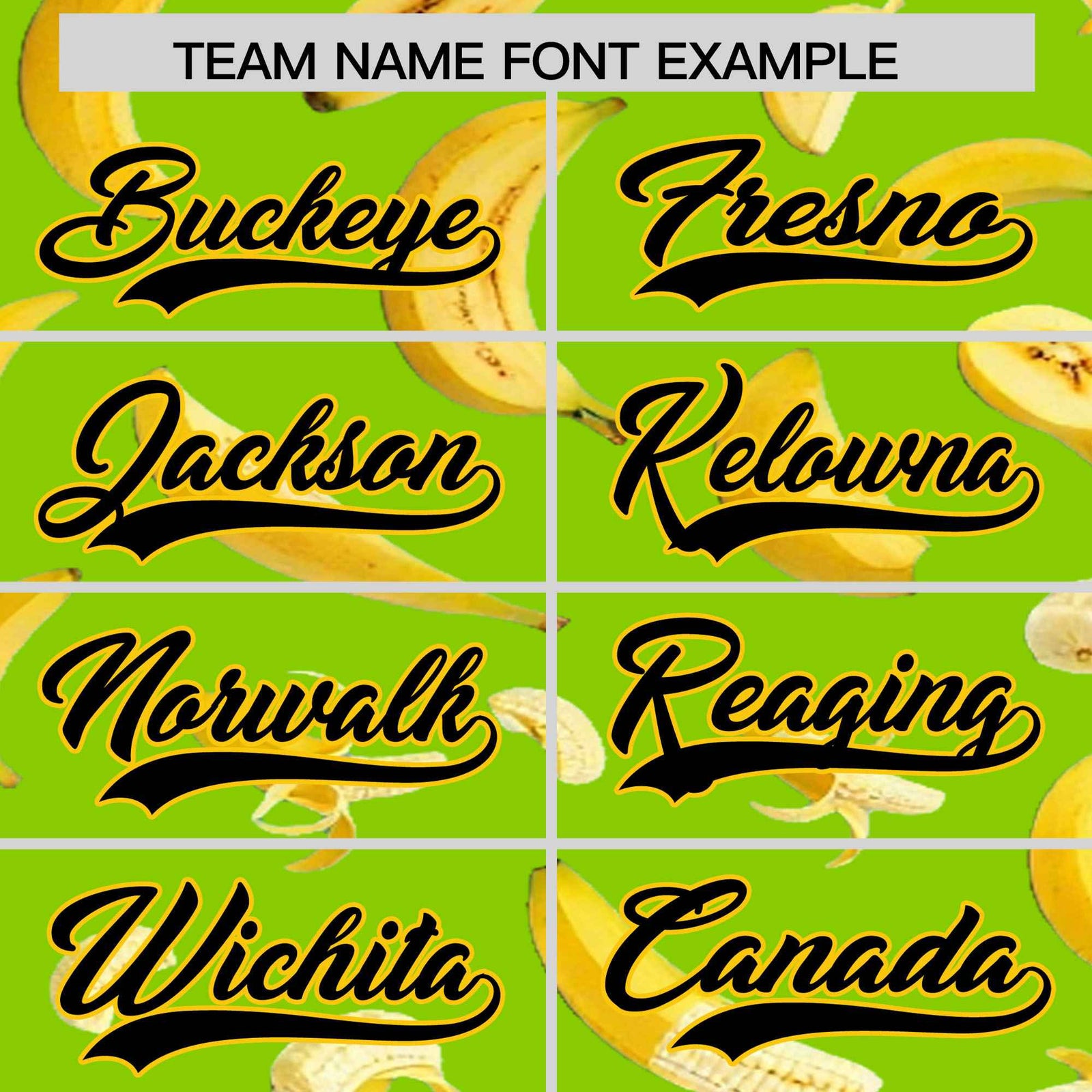 Custom Neon Green Banana Graffiti Pattern Fashion Authentic Baseball Jersey | Graffiti Pattern | Embroidery&Dye-sublimation printing | KXKSHOP