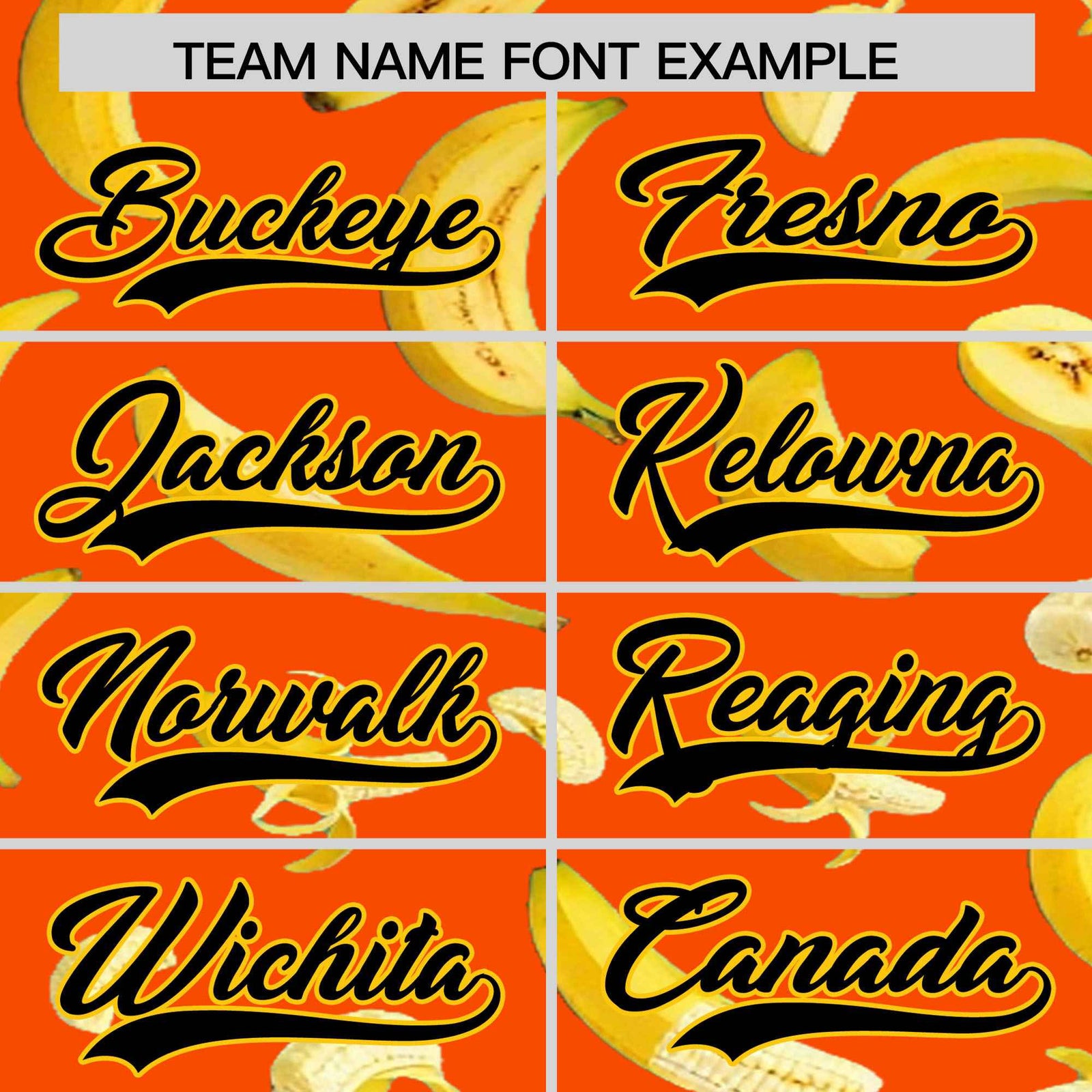 Custom Orange Banana Graffiti Pattern Fashion Authentic Baseball Jersey | Graffiti Pattern | Embroidery&Dye-sublimation printing | KXKSHOP