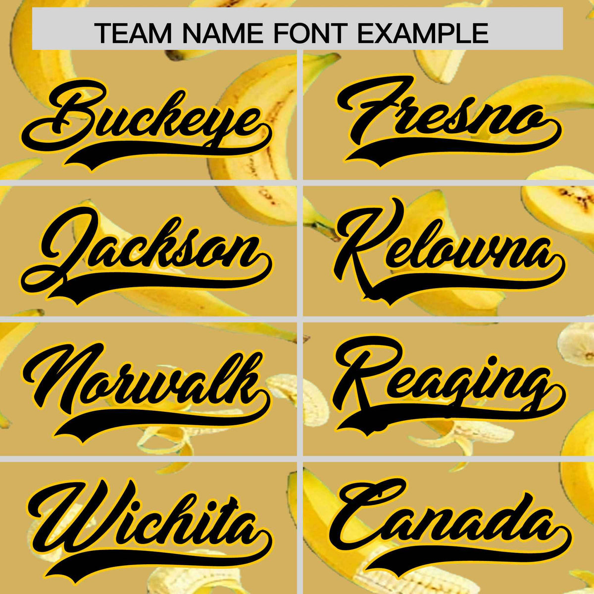 Custom Old Gold Banana Graffiti Pattern Fashion Authentic Baseball Jersey | Graffiti Pattern | Embroidery&amp;Dye-sublimation printing | KXKSHOP