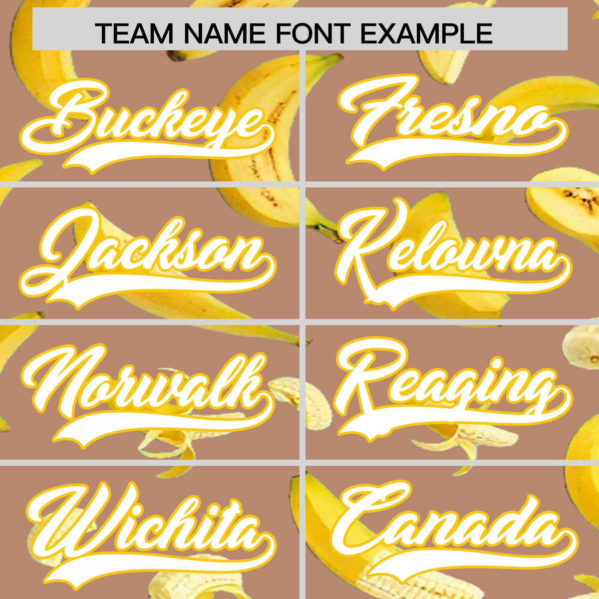 Custom Coffee Banana Graffiti Pattern Fashion Authentic Baseball Jersey | Graffiti Pattern | Embroidery&Dye-sublimation printing | KXKSHOP