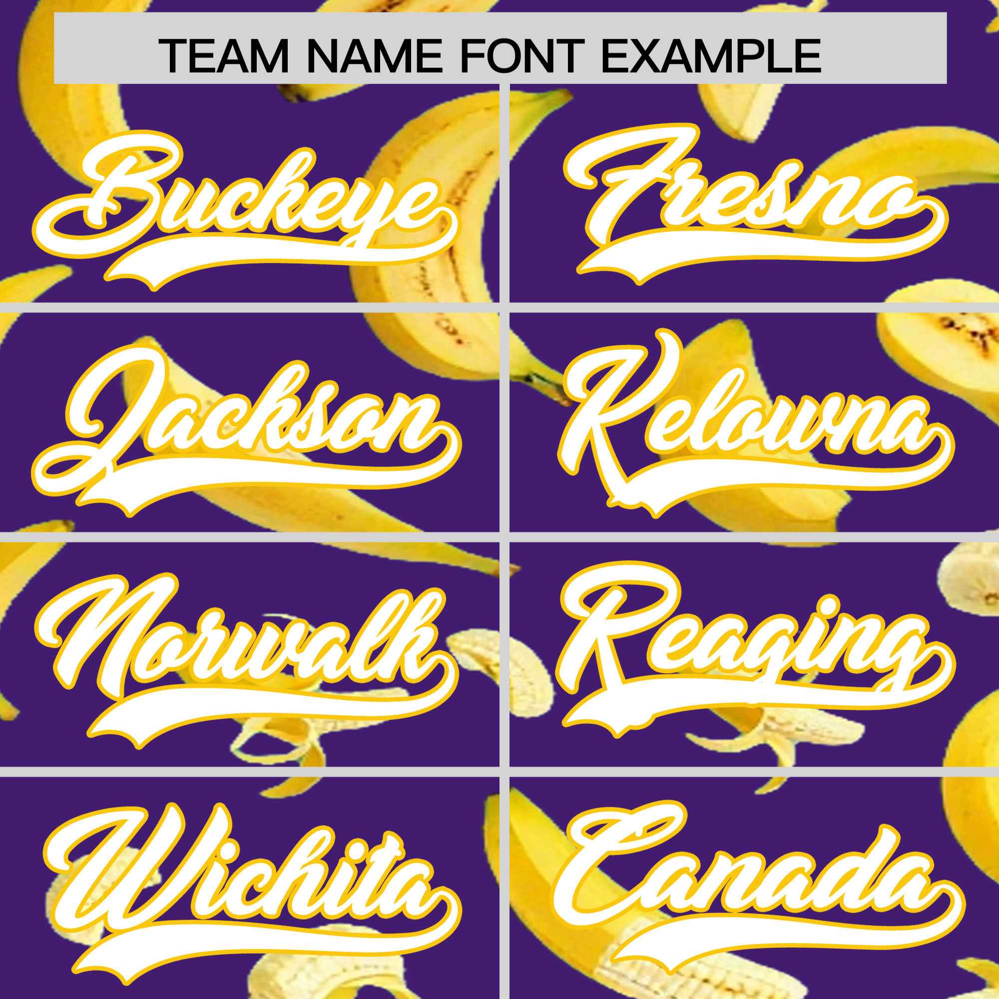 Custom Purple Banana Graffiti Pattern Fashion Authentic Baseball Jersey | Graffiti Pattern | Embroidery&Dye-sublimation printing | KXKSHOP
