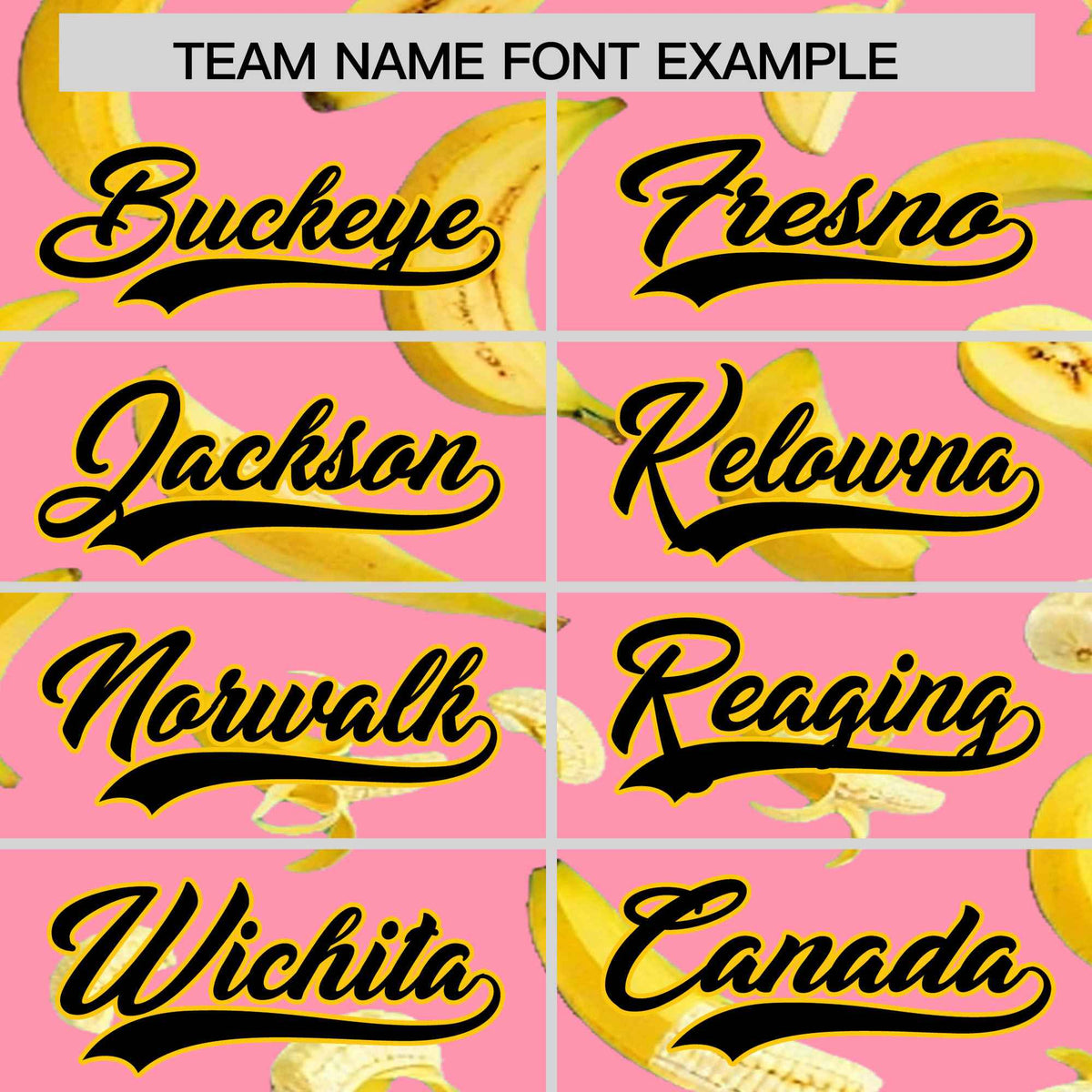 Custom Light Pink Banana Graffiti Pattern Fashion Authentic Baseball Jersey | Graffiti Pattern | Embroidery&Dye-sublimation printing | KXKSHOP