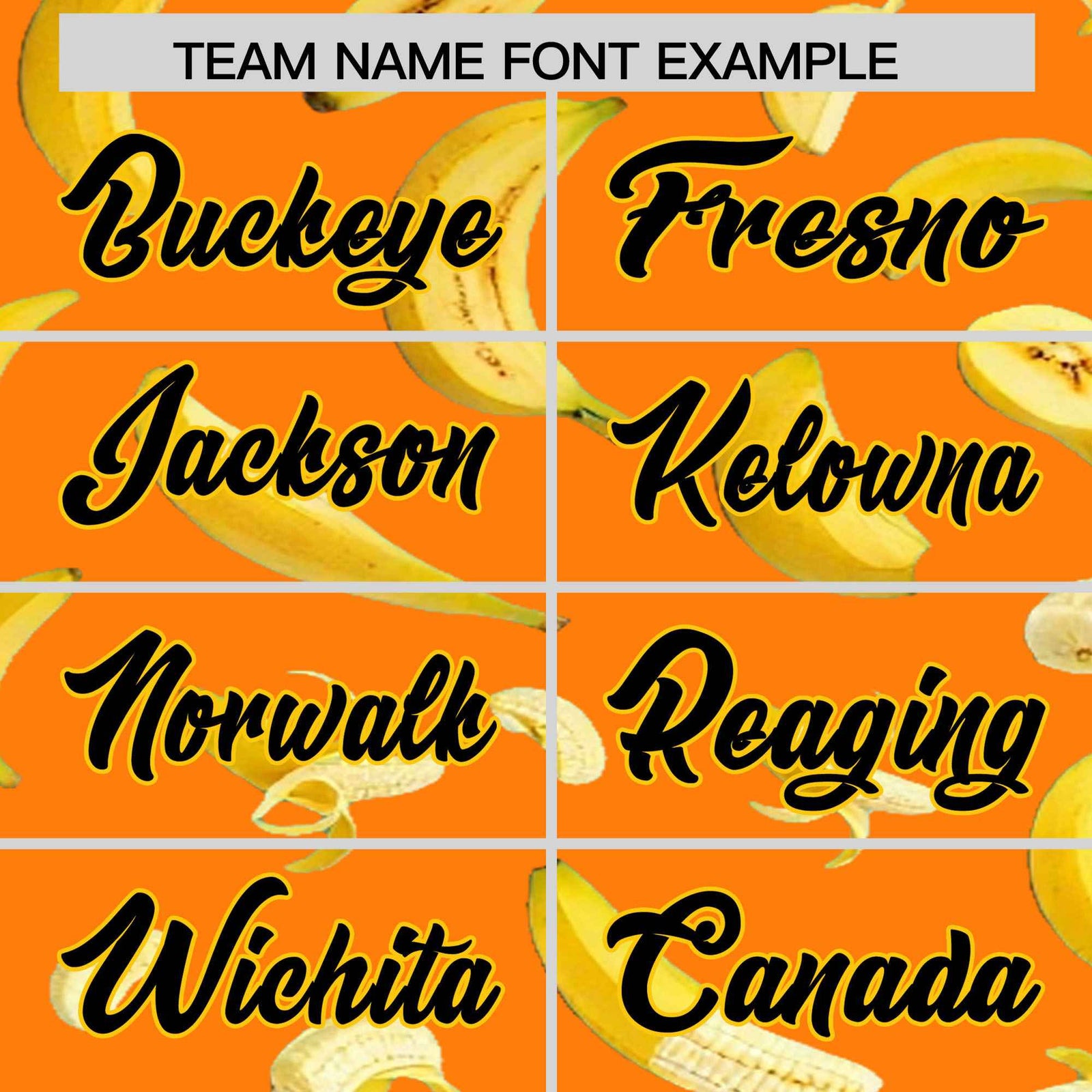 Custom Orange Banana Graffiti Pattern Fashion Authentic Baseball Jersey | Graffiti Pattern | Embroidery&Dye-sublimation printing | KXKSHOP