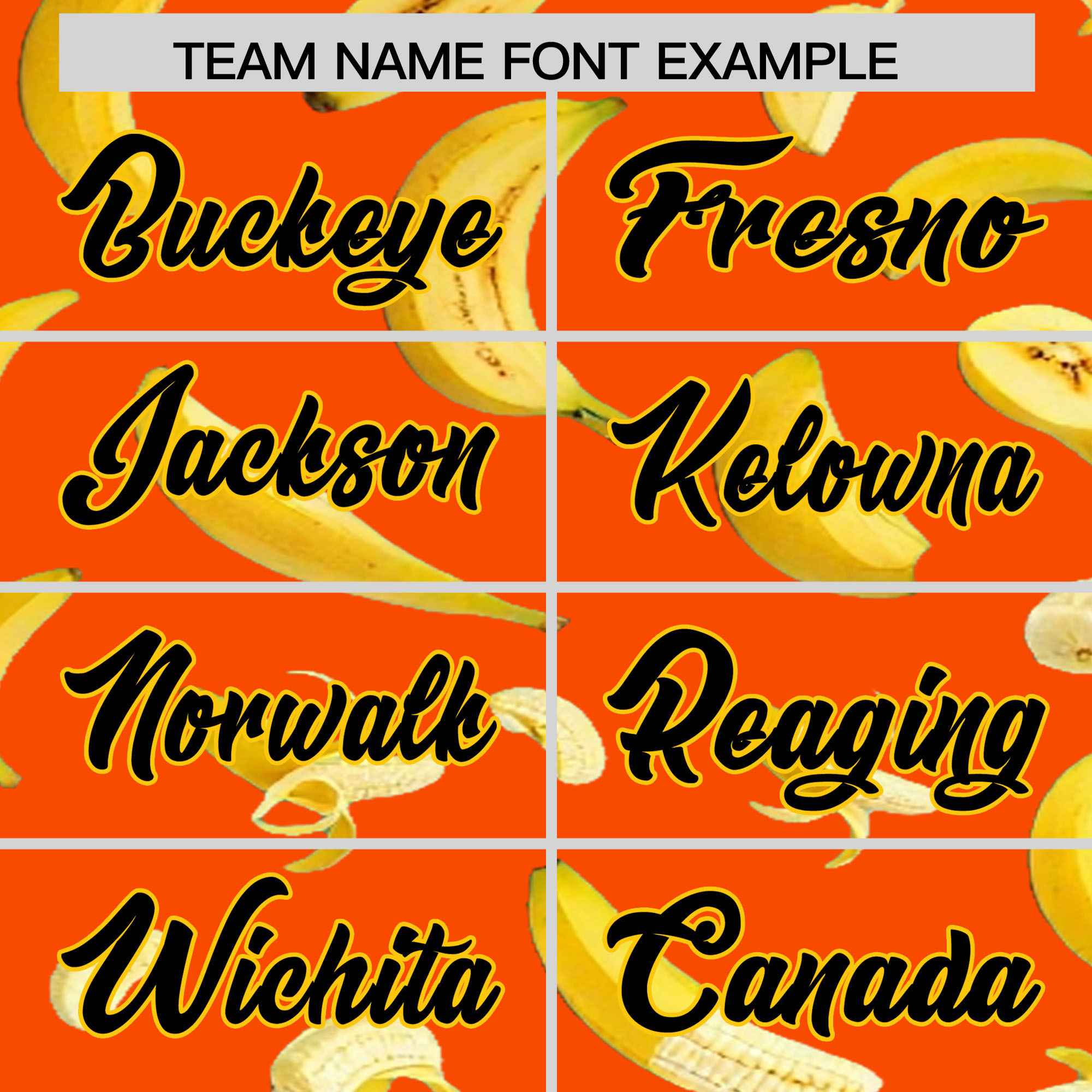 Custom Orange Banana Graffiti Pattern Fashion Authentic Baseball Jersey | Graffiti Pattern | Embroidery&Dye-sublimation printing | KXKSHOP