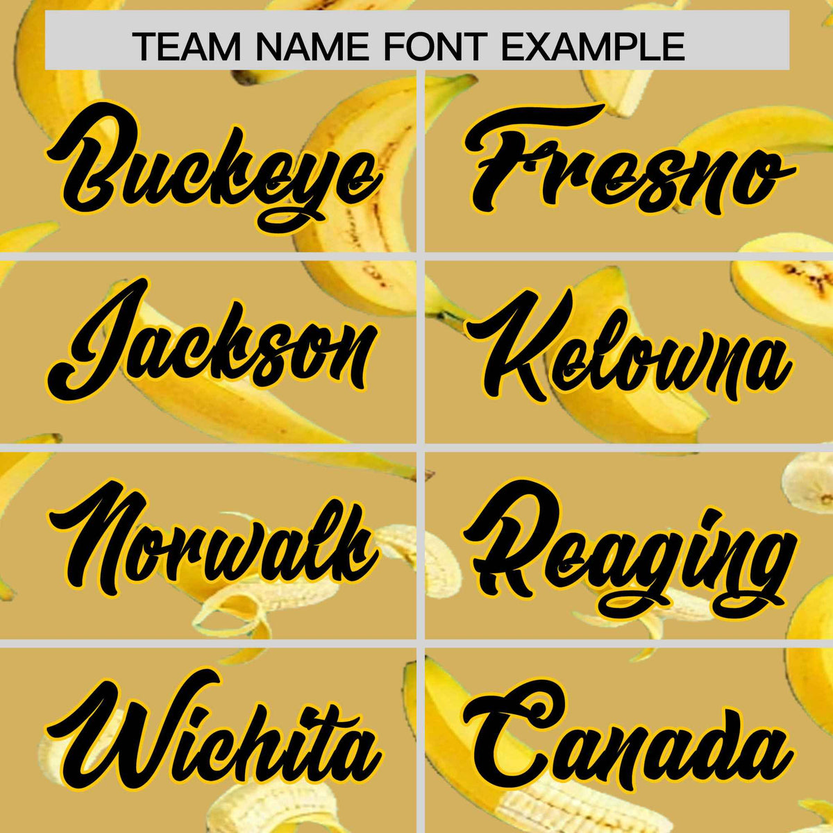 Custom Old Gold Banana Graffiti Pattern Fashion Authentic Baseball Jersey | Graffiti Pattern | Embroidery&amp;Dye-sublimation printing | KXKSHOP