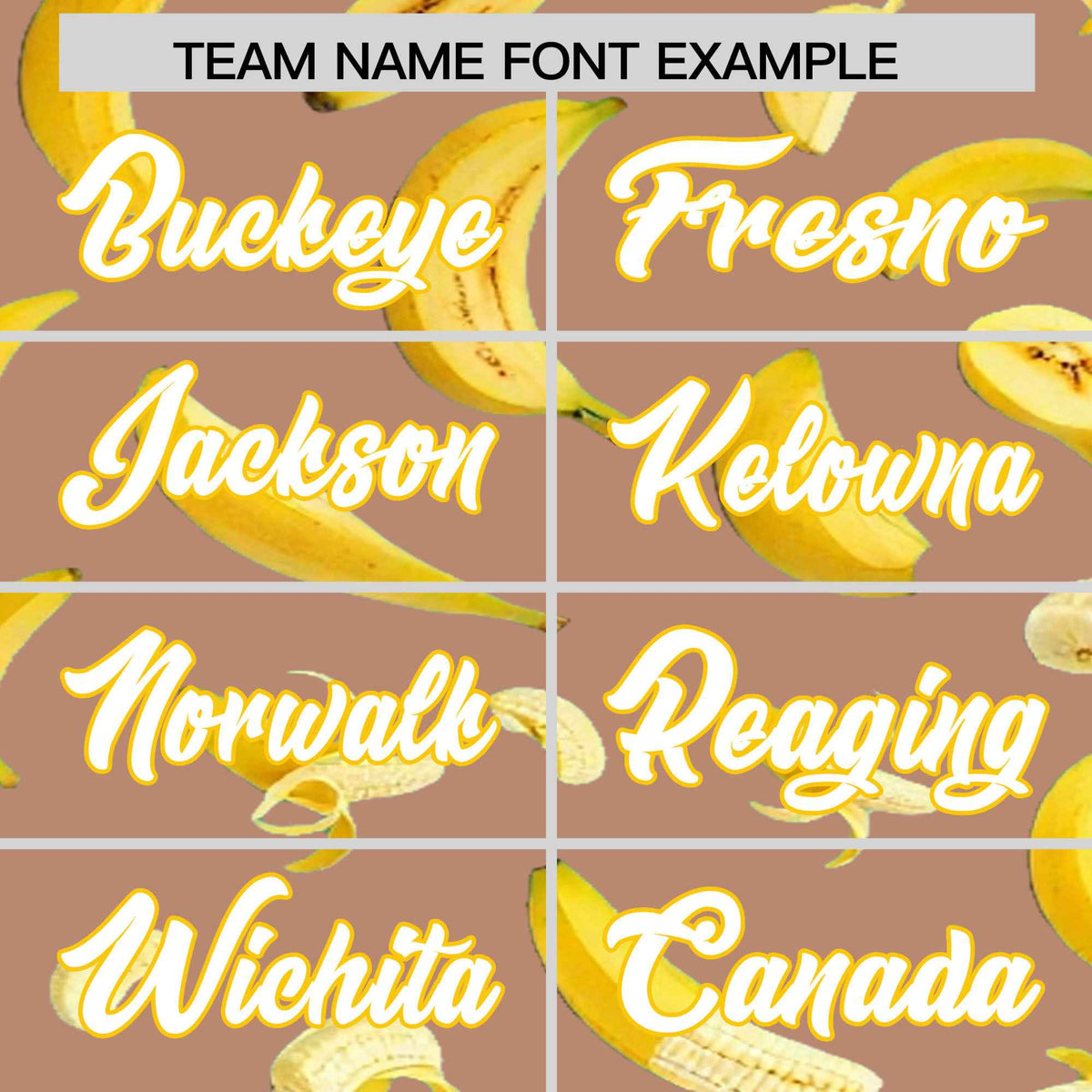 Custom Coffee Banana Graffiti Pattern Fashion Authentic Baseball Jersey | Graffiti Pattern | Embroidery&Dye-sublimation printing | KXKSHOP