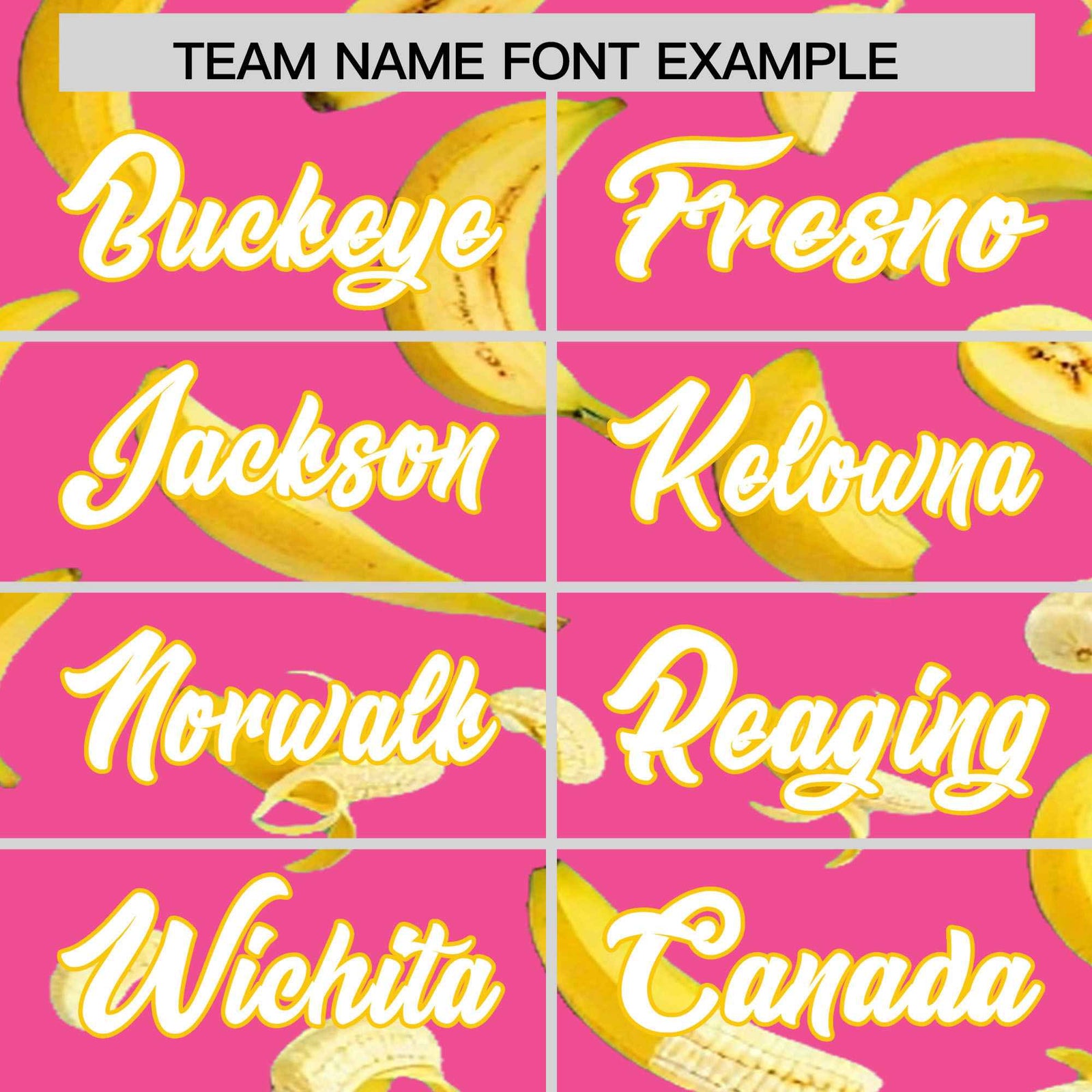 Custom Pink Banana Graffiti Pattern Fashion Authentic Baseball Jersey | Graffiti Pattern | Embroidery&Dye-sublimation printing | KXKSHOP