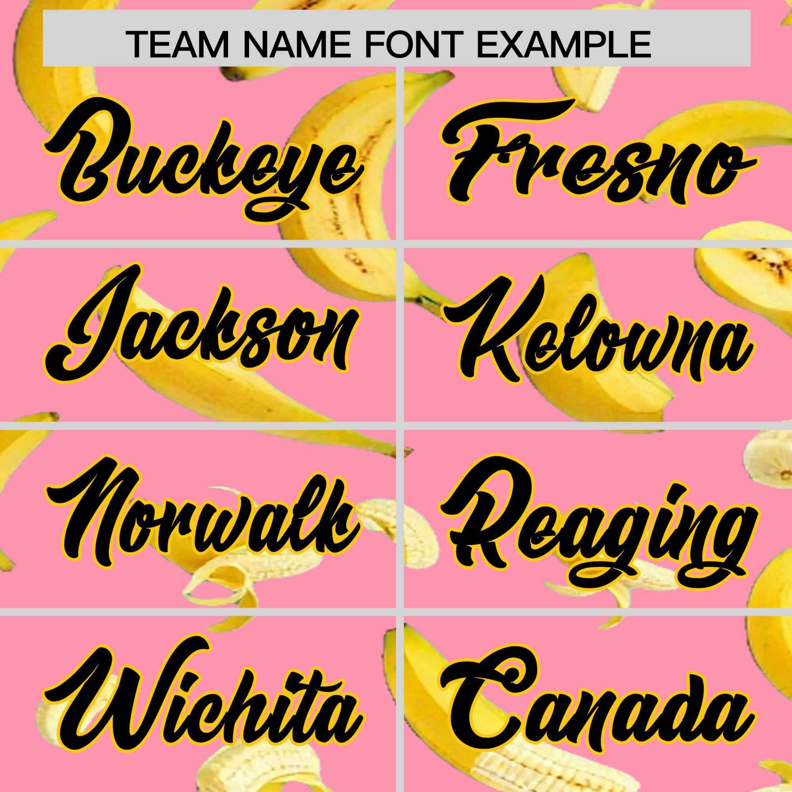 Custom Light Pink Banana Graffiti Pattern Fashion Authentic Baseball Jersey | Graffiti Pattern | Embroidery&Dye-sublimation printing | KXKSHOP