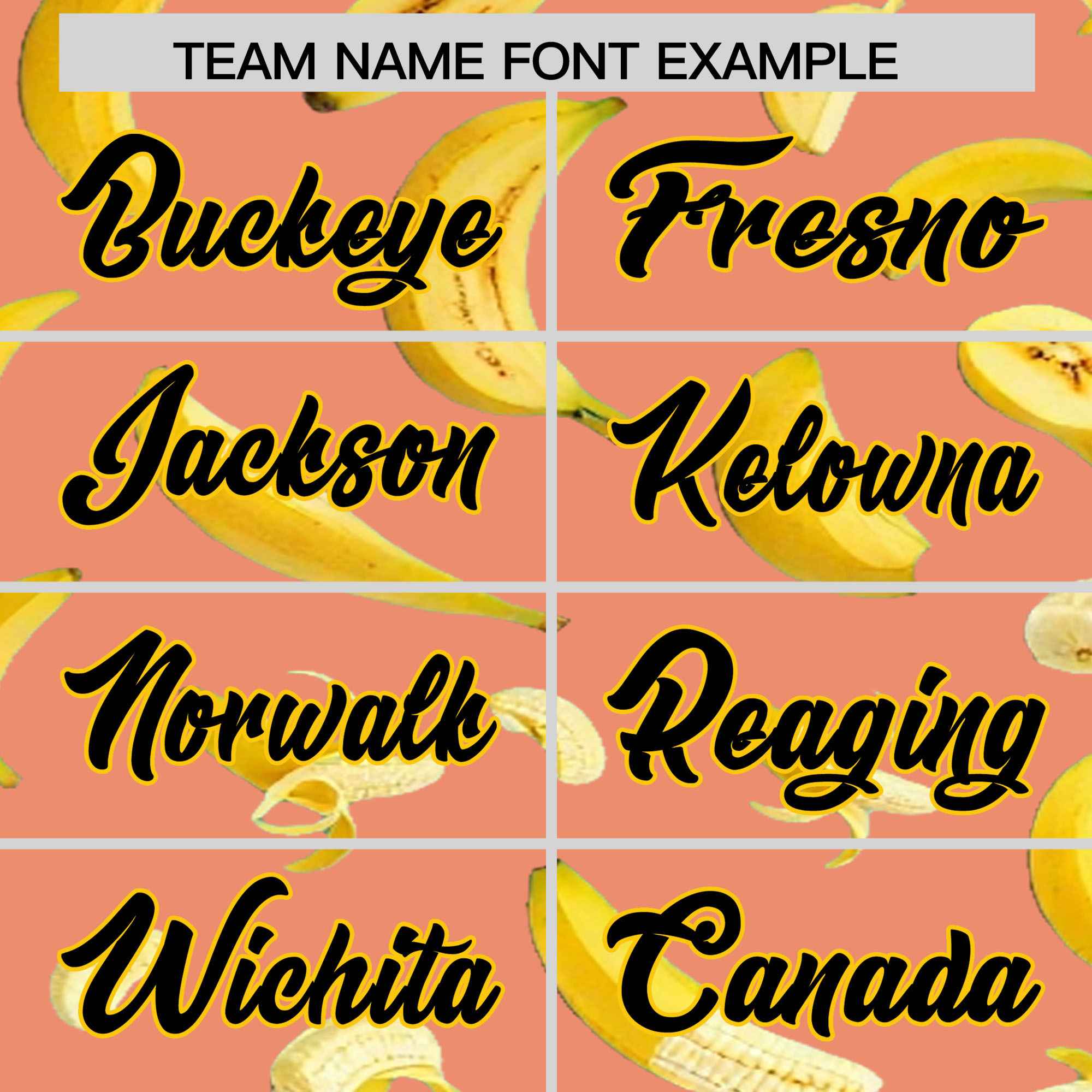 Custom Light Orange Banana Graffiti Pattern Fashion Authentic Baseball Jersey | Graffiti Pattern | Embroidery&Dye-sublimation printing | KXKSHOP