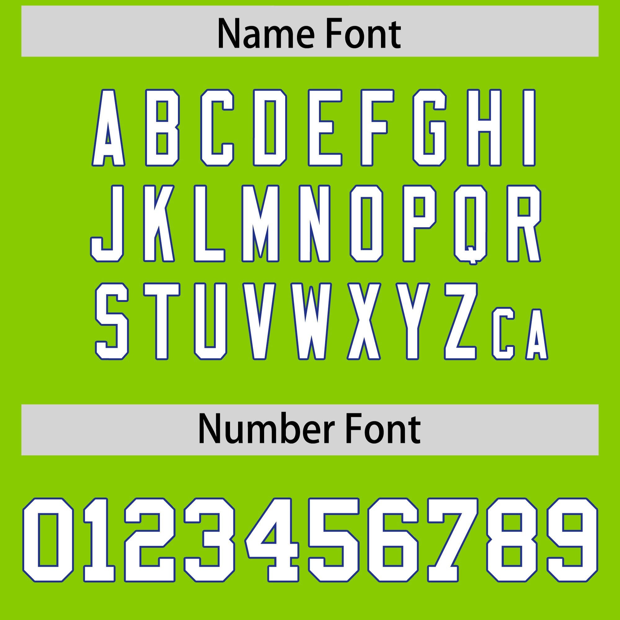 Custom Neon Green Royal Blue Star Pattern Thick Stripes Baseball Jersey