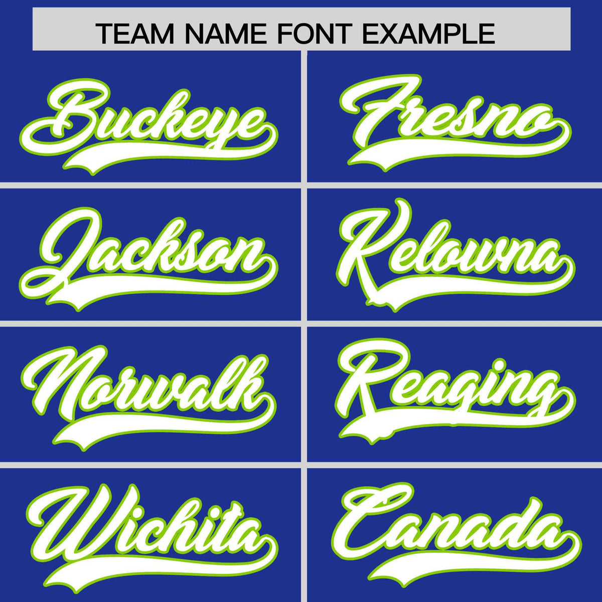 Custom Royal Blue Neon Green Star Pattern Thick Stripes Baseball Jersey
