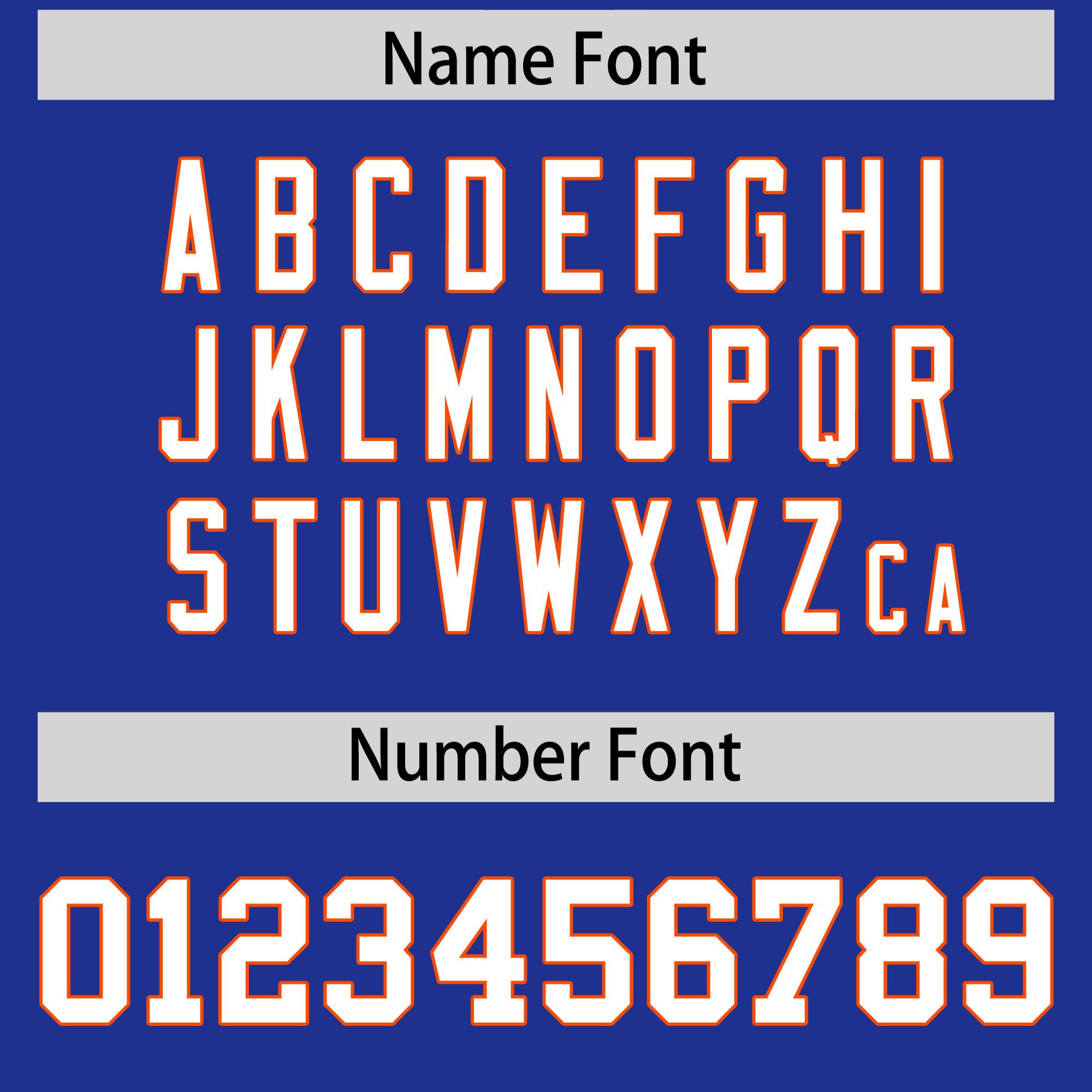 Custom Royal Blue Orange Star Pattern Thick Stripes Baseball Jersey