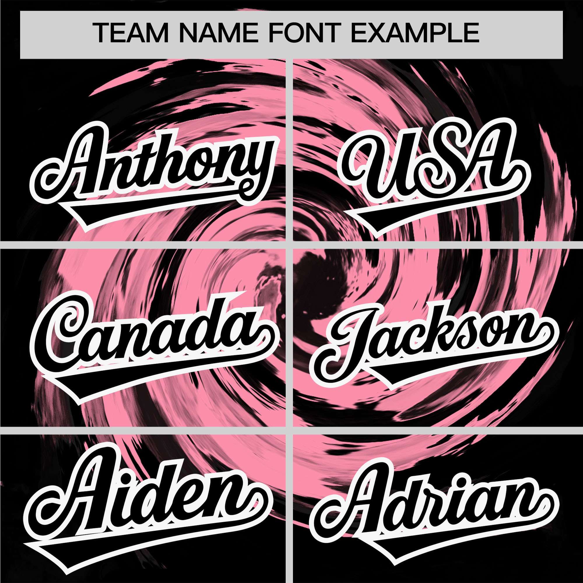 Custom Light Pink Black Swirl Graffiti Pattern Authentic Baseball Jersey