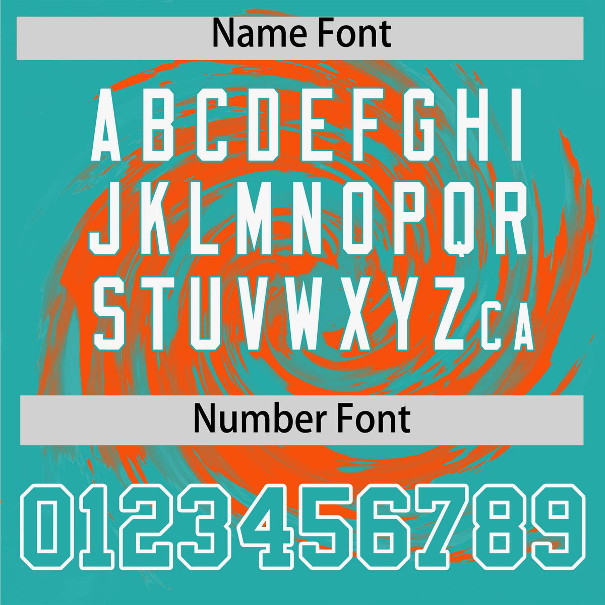 Custom Orange Aqua Swirl Graffiti Pattern Authentic Baseball Jersey