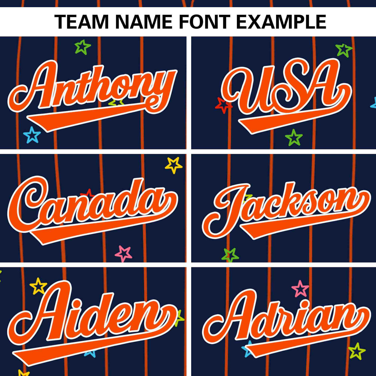 Custom Navy Orange Stripe Fashion Personalized Star Pattern Authentic Baseball Jersey