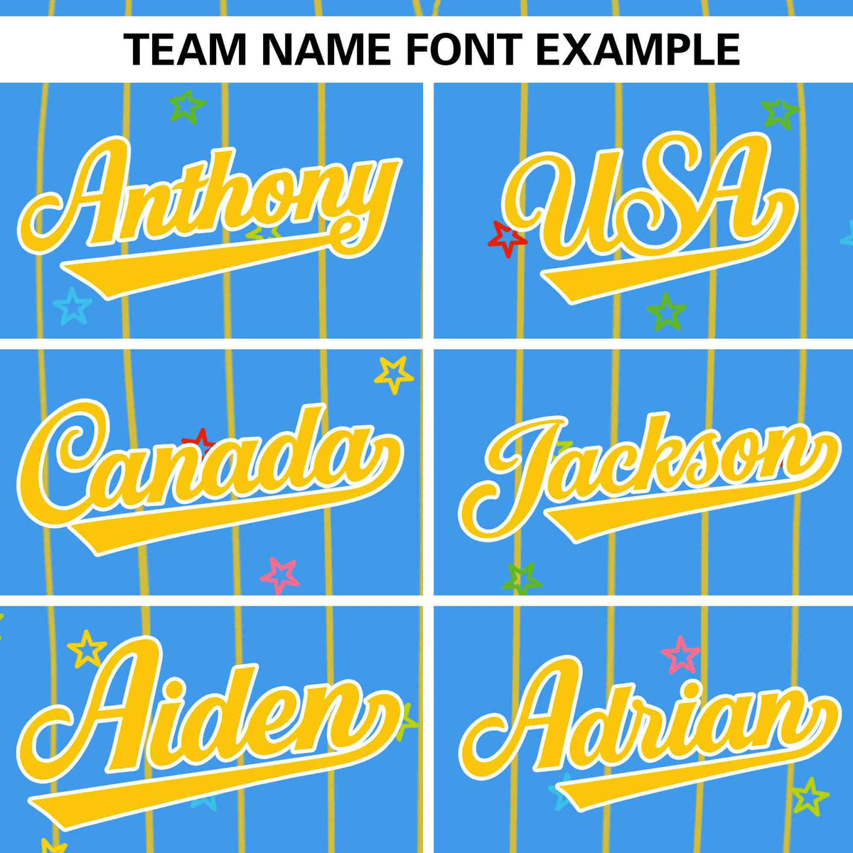 Custom Powder Blue Gold Stripe Fashion Personalized Star Pattern Authentic Baseball Jersey
