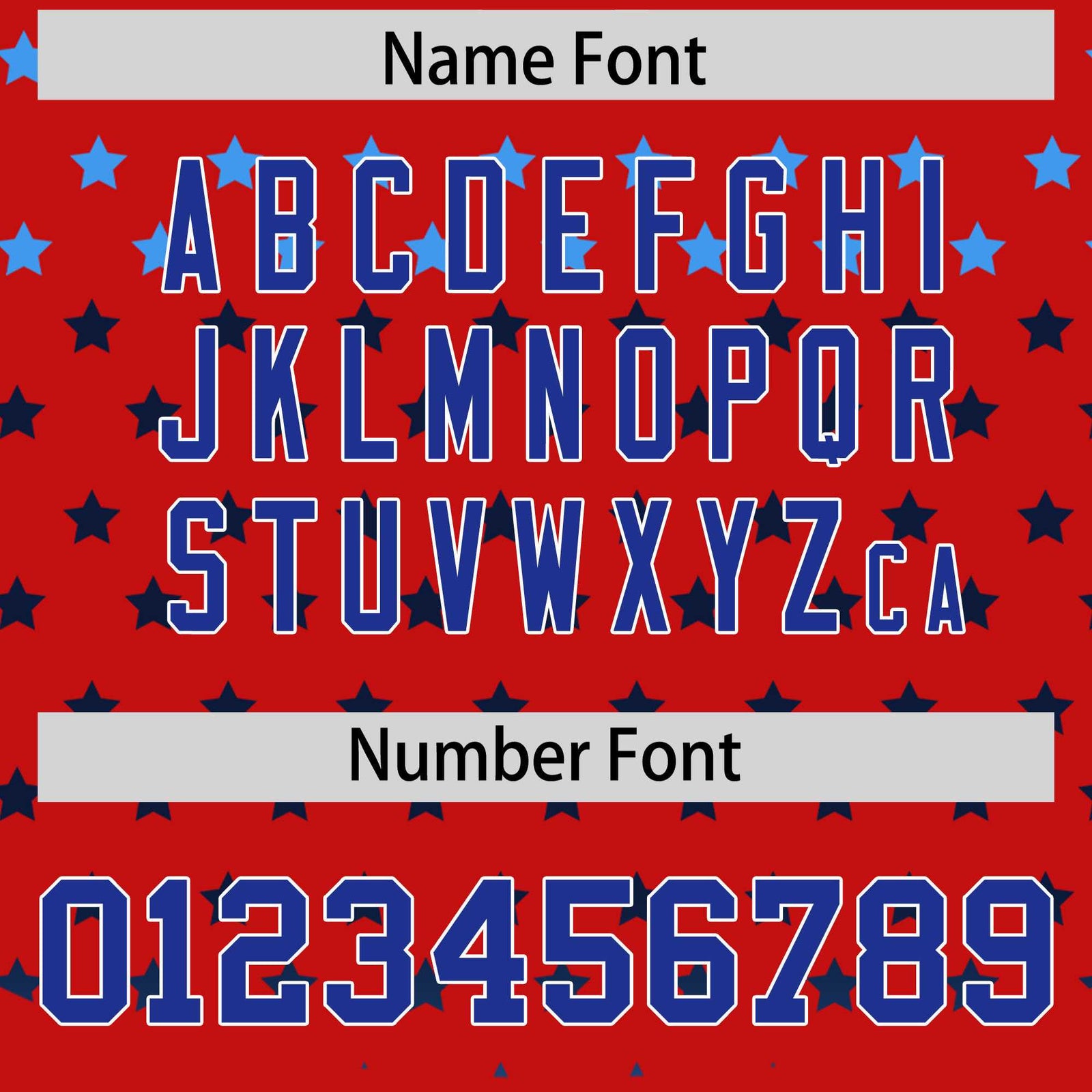 Custom Red Royal-White Raglan Sleeve Personalized Star Print Authentic Baseball Jersey