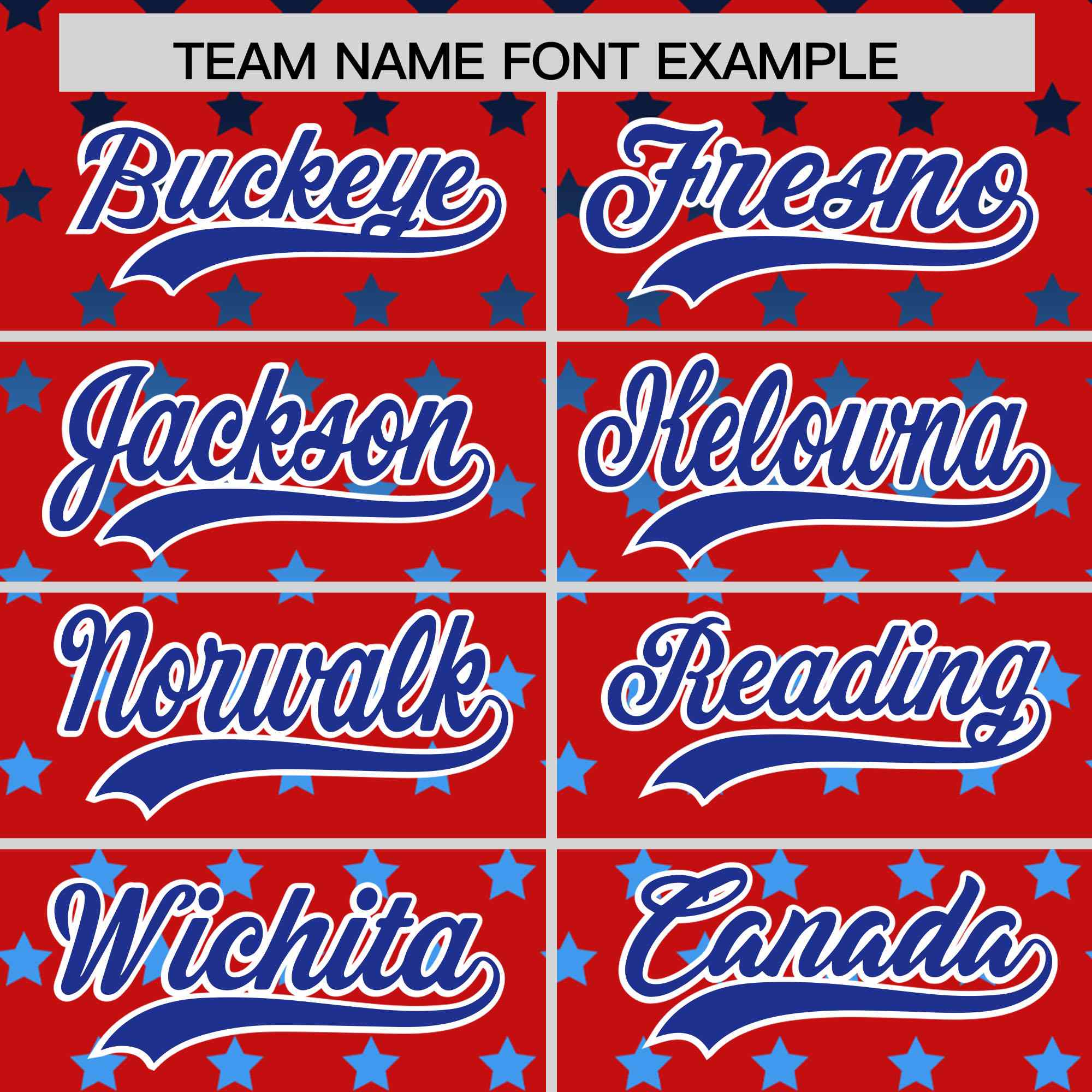Custom Red Royal-White Raglan Sleeve Personalized Star Print Authentic Baseball Jersey