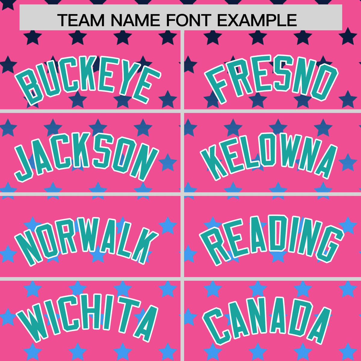 Custom Pink Aqua-White Raglan Sleeve Personalized Star Print Authentic Baseball Jersey