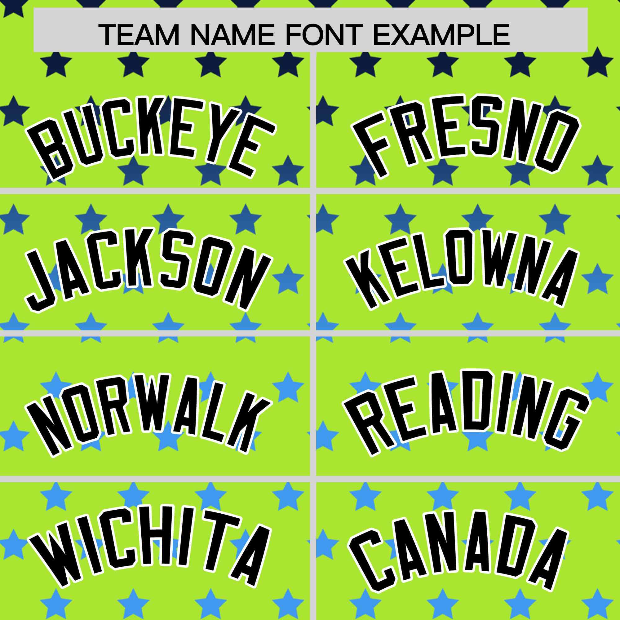 Custom Neon Green Black-White Raglan Sleeve Personalized Star Print Authentic Baseball Jersey