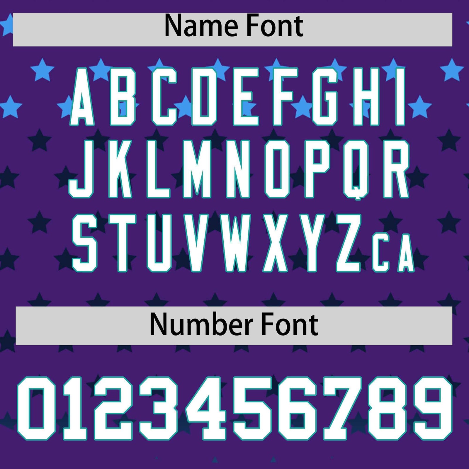 Custom Purple Aqua-White Raglan Sleeve Personalized Star Print Authentic Baseball Jersey