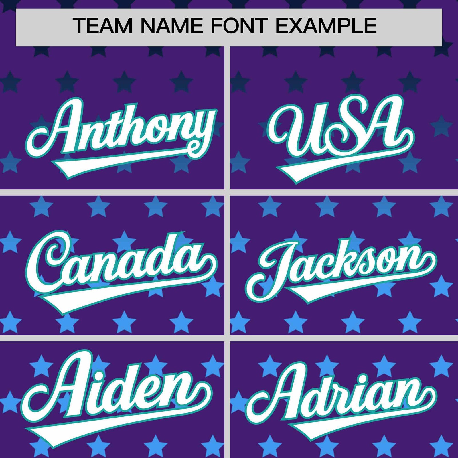 Custom Purple Aqua-White Raglan Sleeve Personalized Star Print Authentic Baseball Jersey