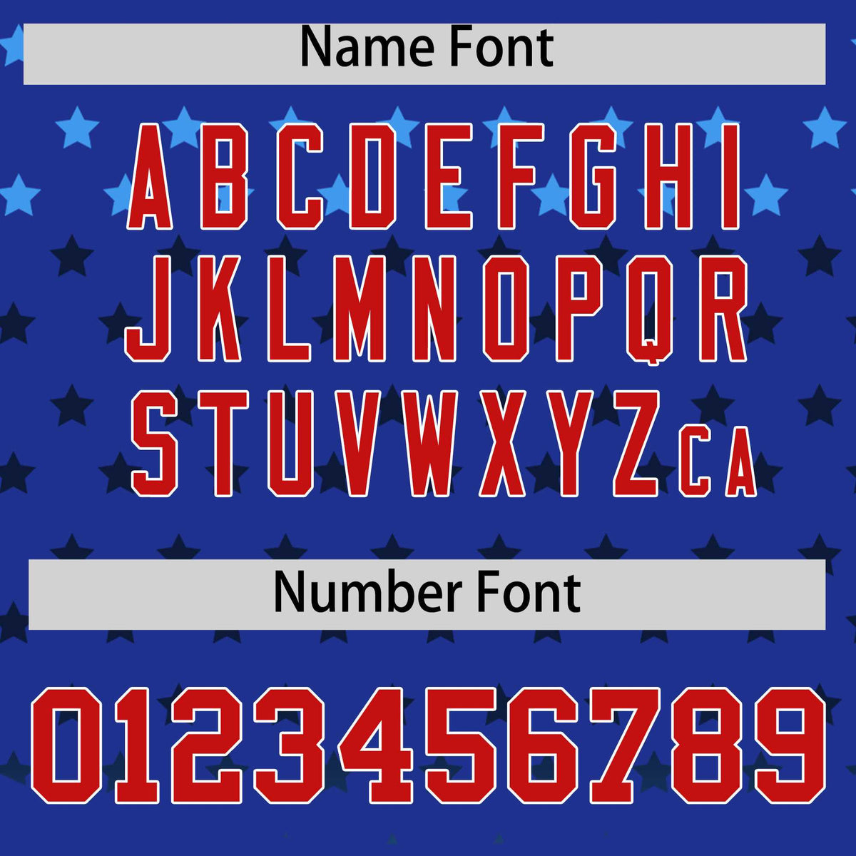 Custom Royal Red-White Raglan Sleeve Personalized Star Print Authentic Baseball Jersey