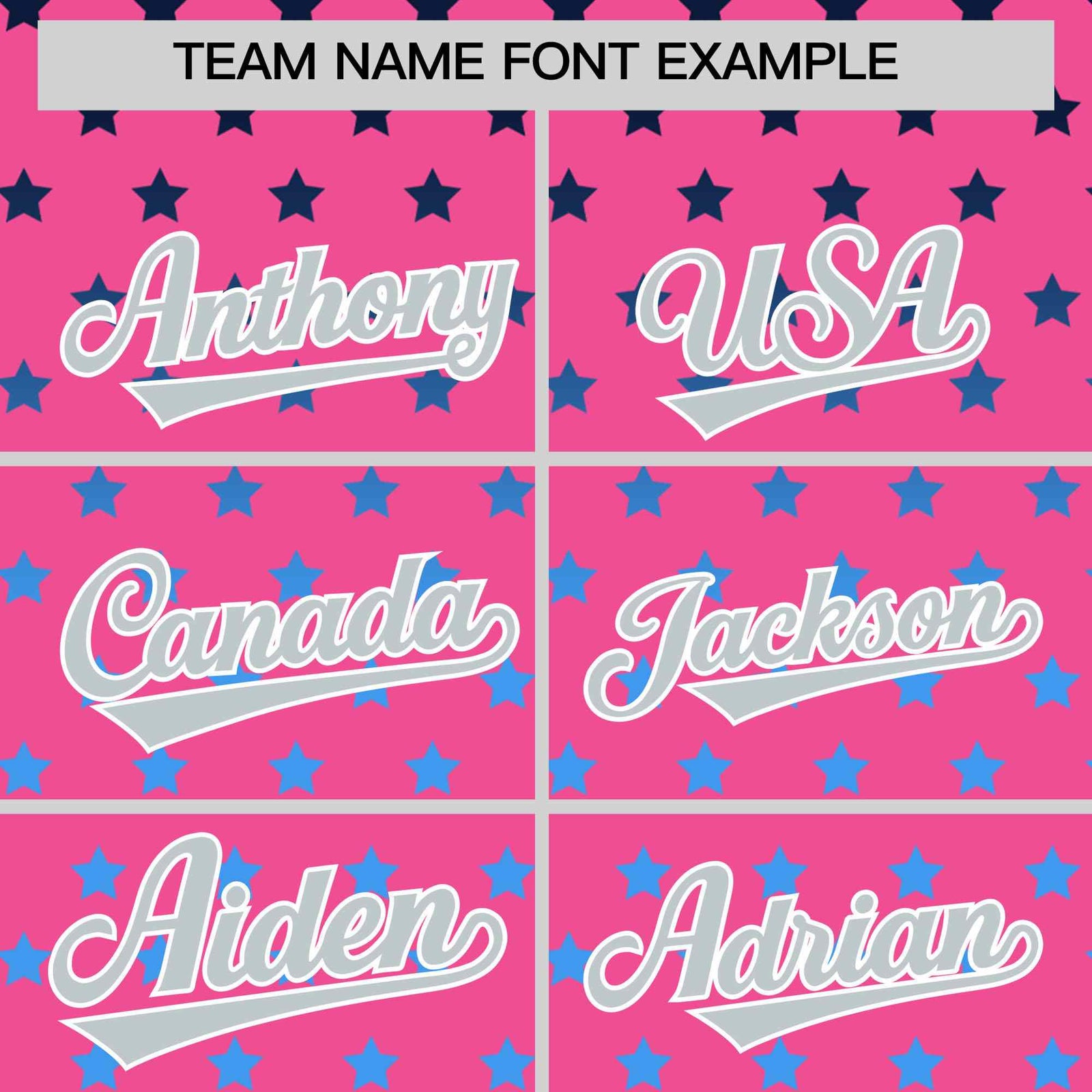 Custom Pink Silver-White Raglan Sleeve Personalized Star Print Authentic Baseball Jersey