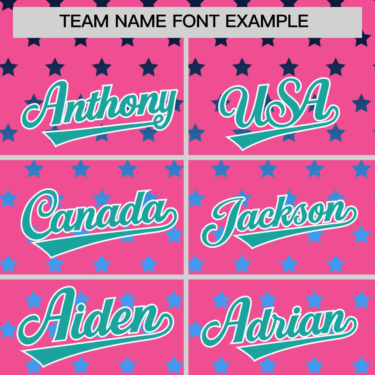 Custom Pink Aqua-White Raglan Sleeve Personalized Star Print Authentic Baseball Jersey