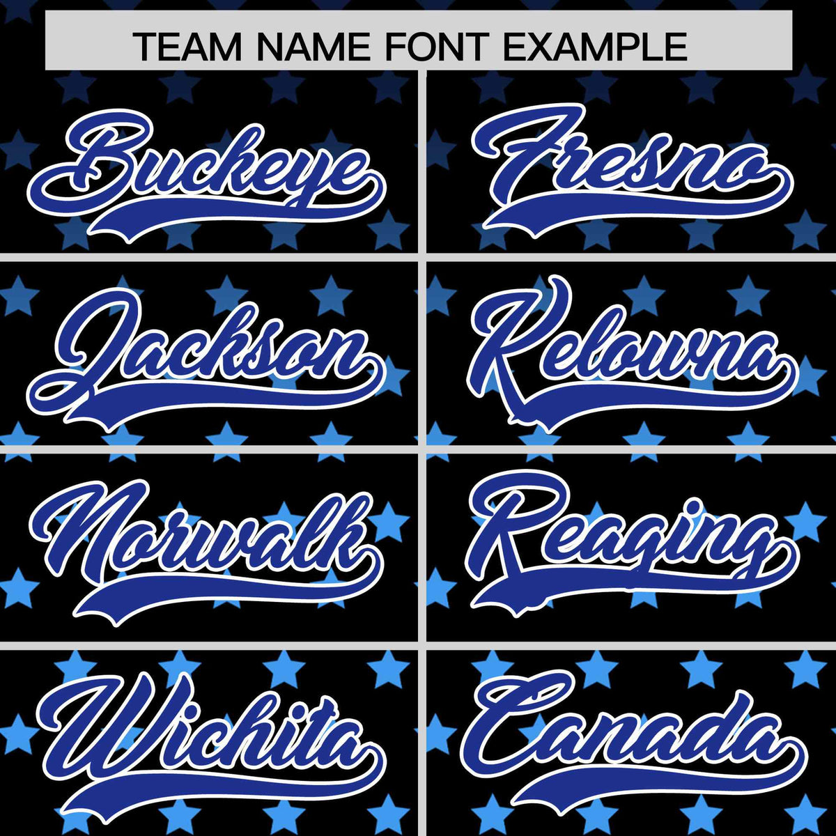 Custom Black Royal-White Raglan Sleeve Personalized Star Print Authentic Baseball Jersey