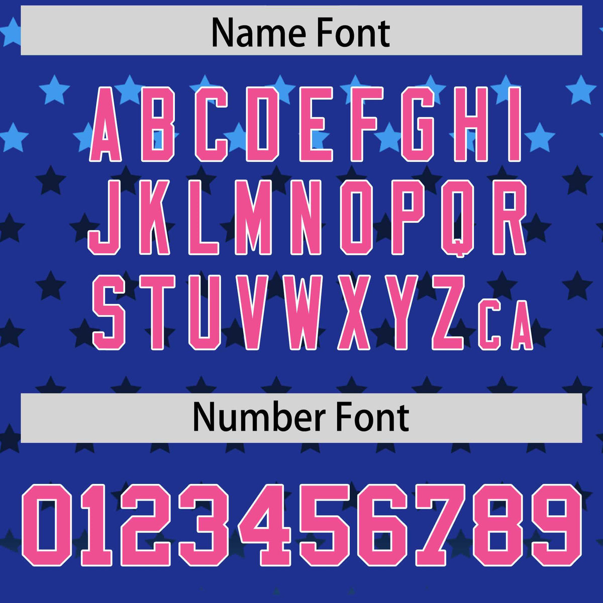 Custom Royal Pink-White Raglan Sleeve Personalized Star Print Authentic Baseball Jersey