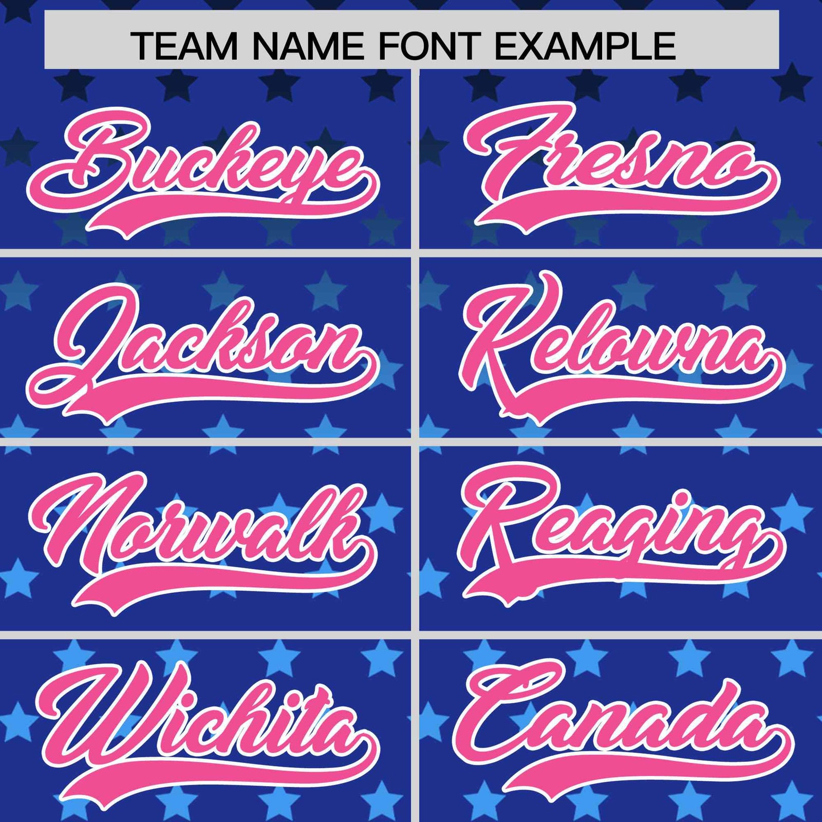 Custom Royal Pink-White Raglan Sleeve Personalized Star Print Authentic Baseball Jersey