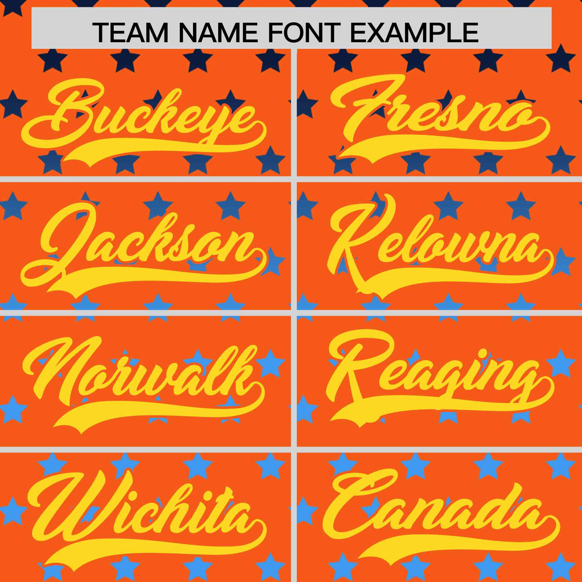 Custom Orange Gold-White Raglan Sleeve Personalized Star Print Authentic Baseball Jersey