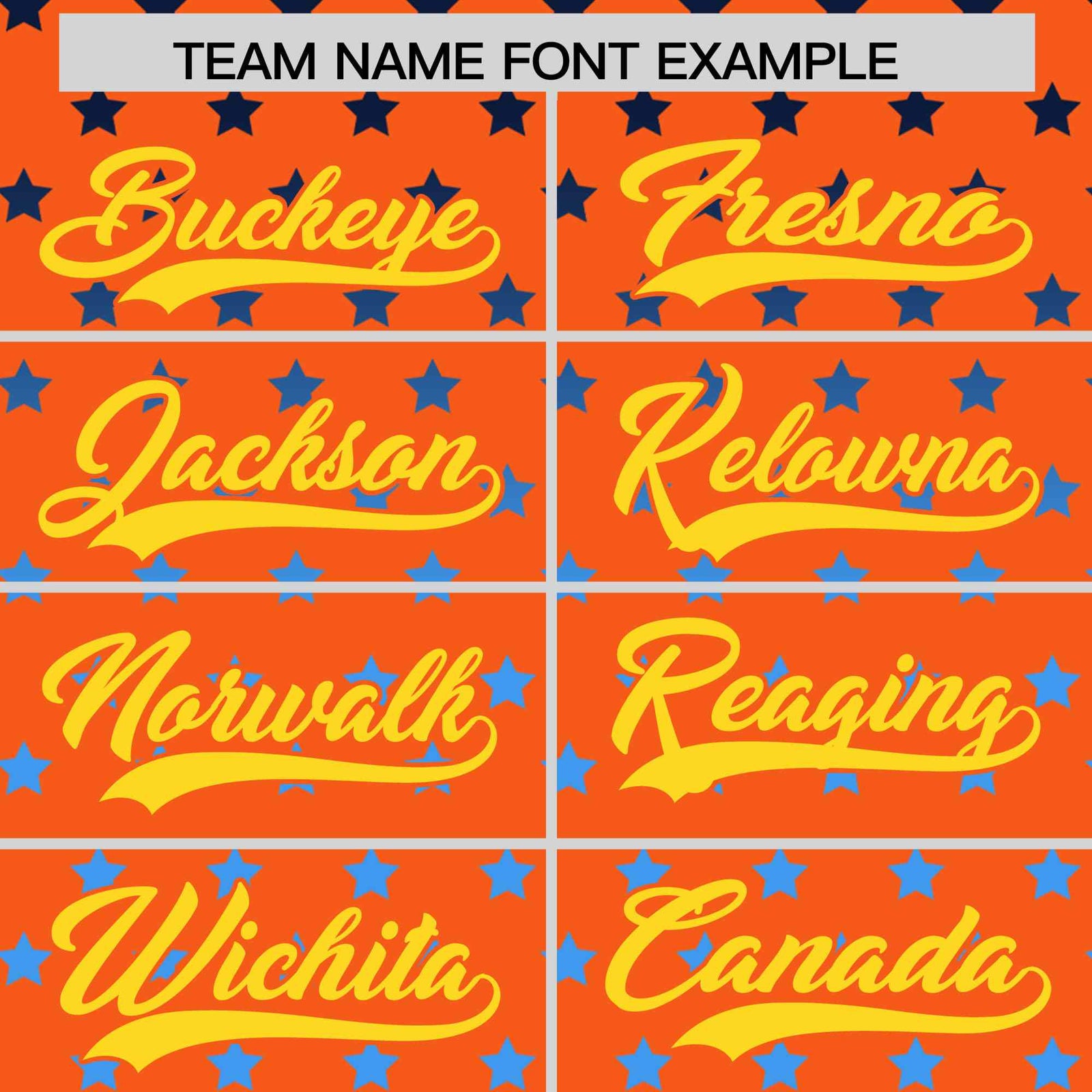 Custom Orange Gold-White Raglan Sleeve Personalized Star Print Authentic Baseball Jersey