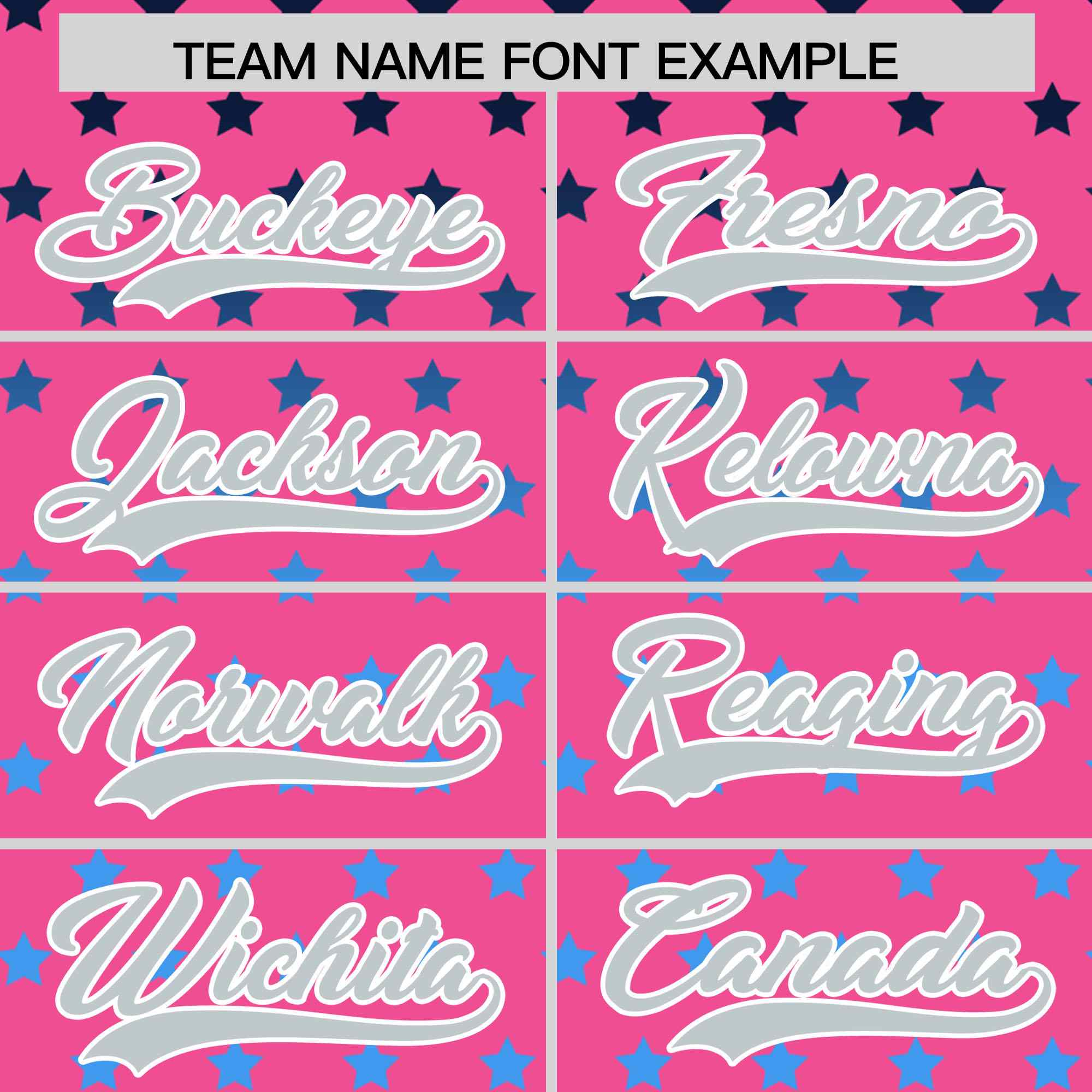 Custom Pink Silver-White Raglan Sleeve Personalized Star Print Authentic Baseball Jersey
