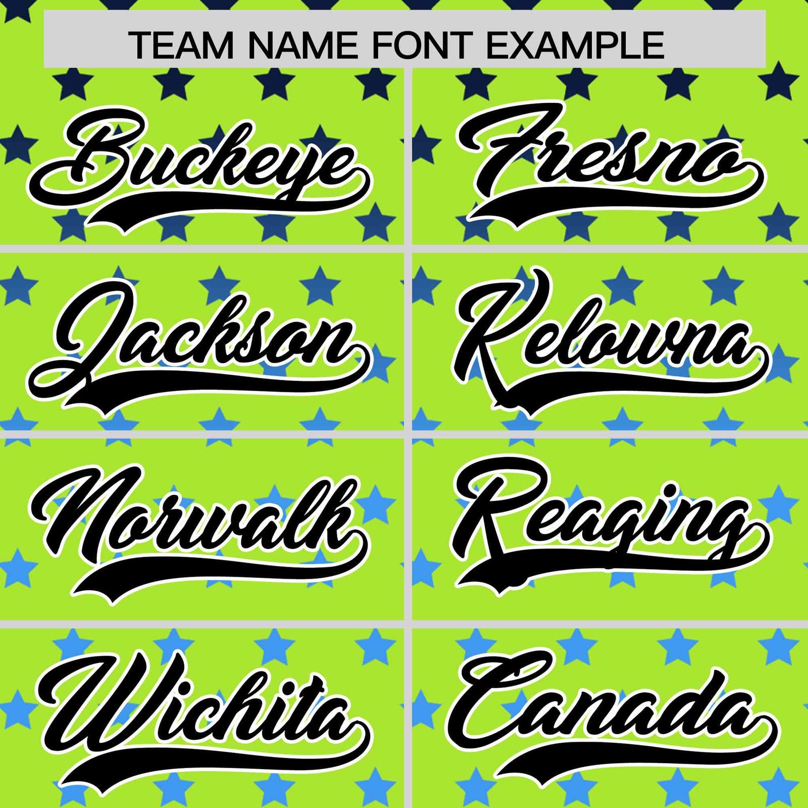 Custom Neon Green Black-White Raglan Sleeve Personalized Star Print Authentic Baseball Jersey