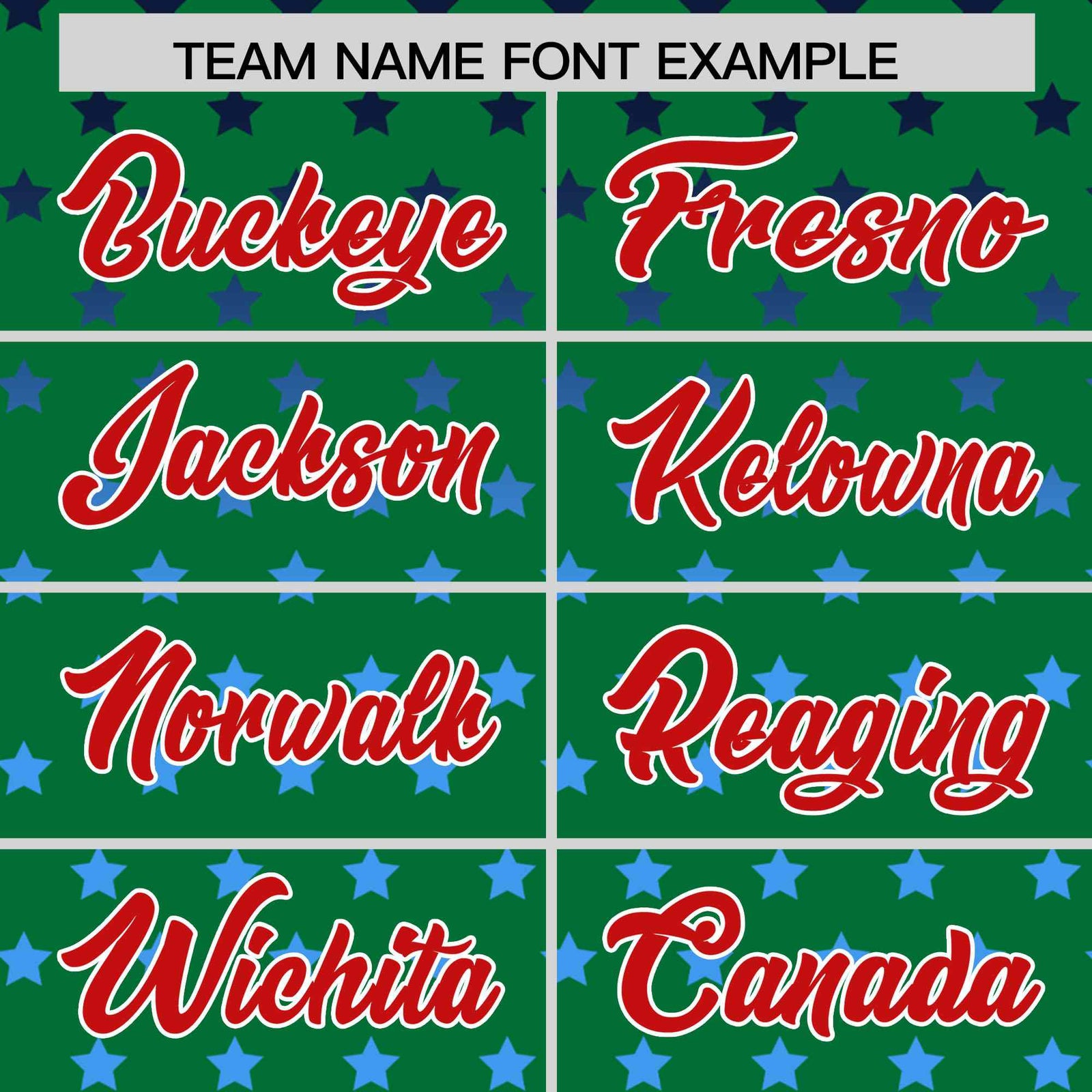 Custom Kelly Green Red-White Raglan Sleeve Personalized Star Print Authentic Baseball Jersey