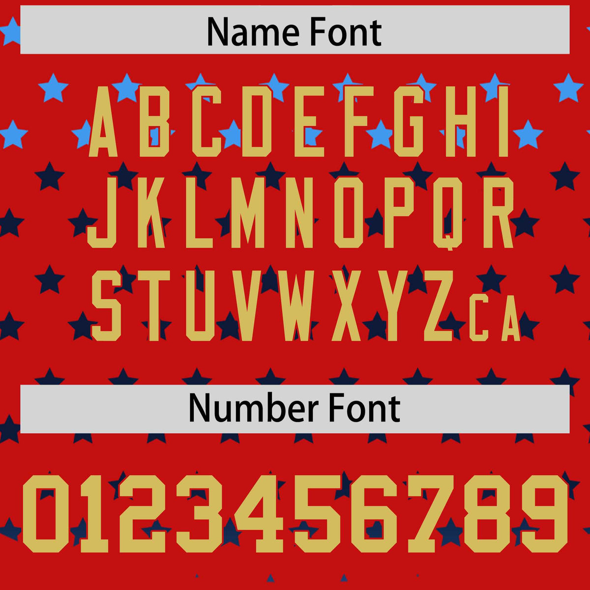 Custom Red Old Gold-White Raglan Sleeve Personalized Star Print Authentic Baseball Jersey