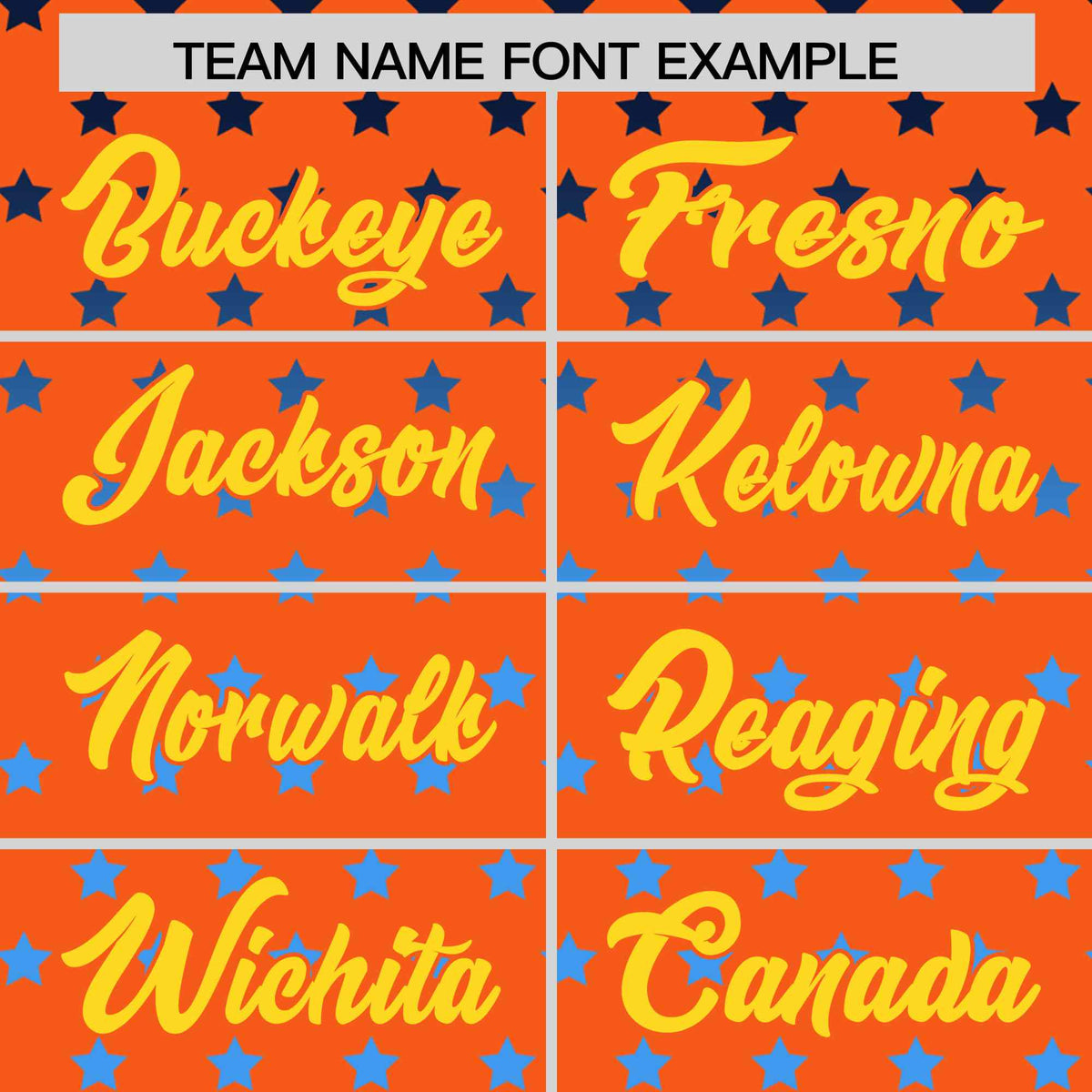 Custom Orange Gold-White Raglan Sleeve Personalized Star Print Authentic Baseball Jersey