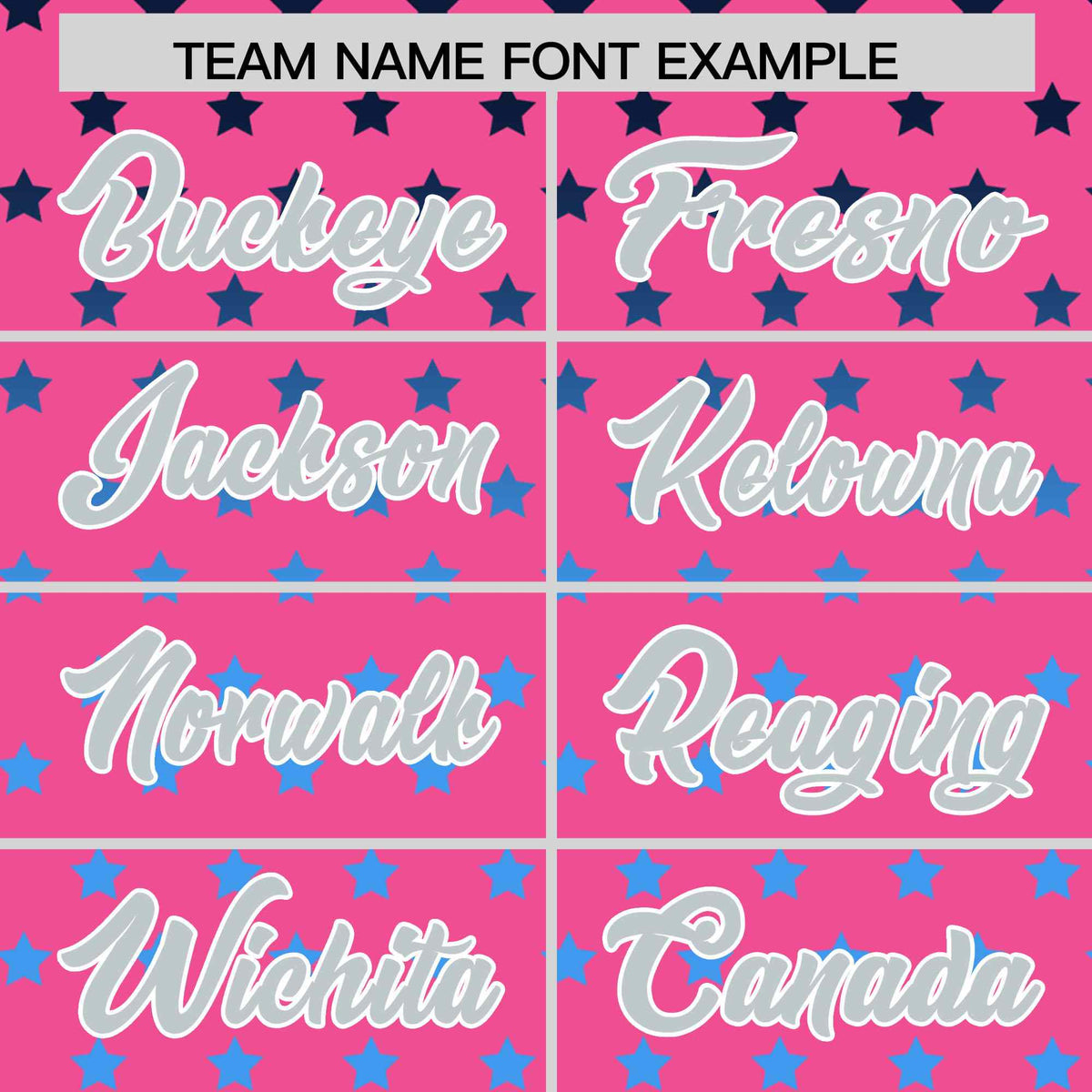 Custom Pink Silver-White Raglan Sleeve Personalized Star Print Authentic Baseball Jersey