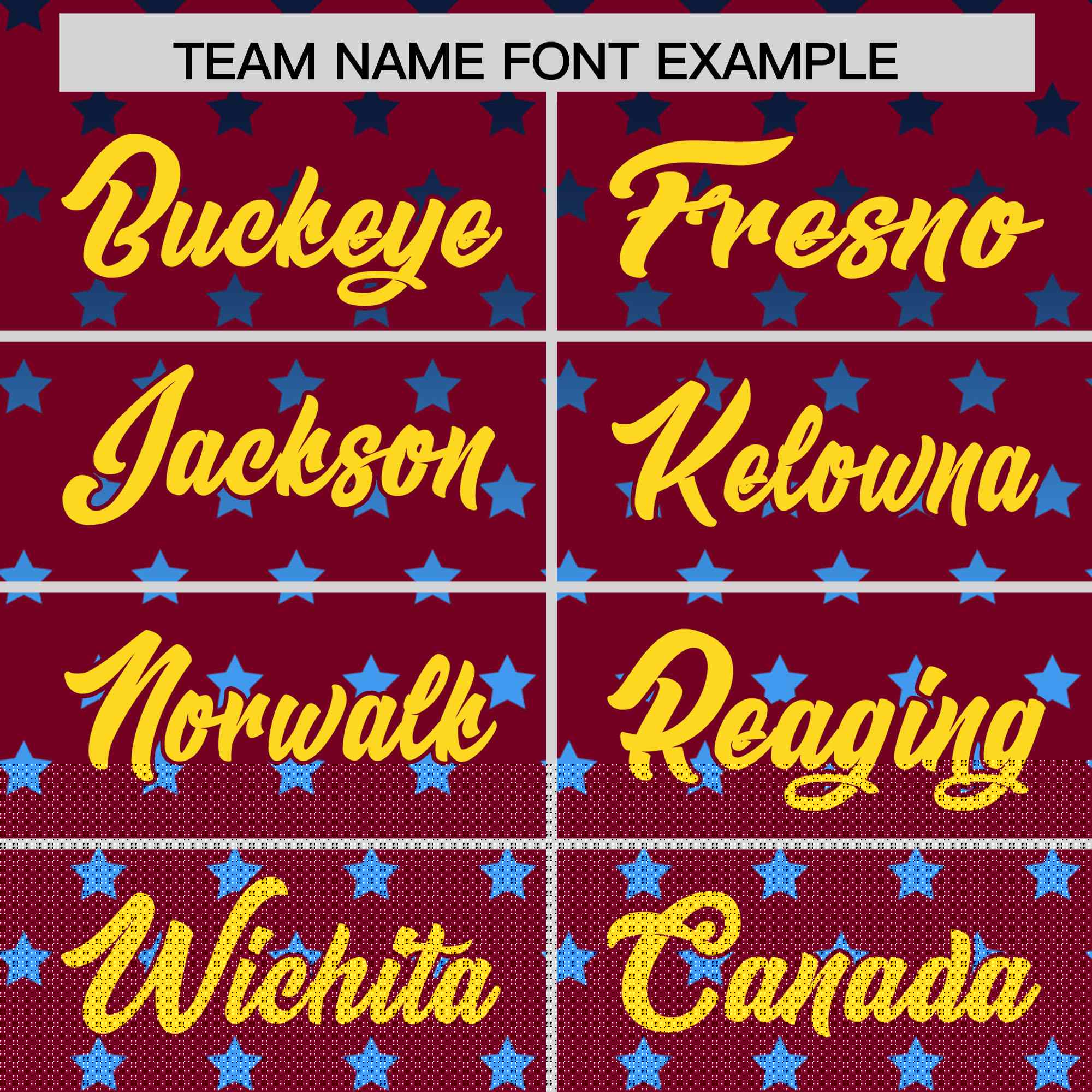 Custom Crimson Gold-White Raglan Sleeve Personalized Star Print Authentic Baseball Jersey