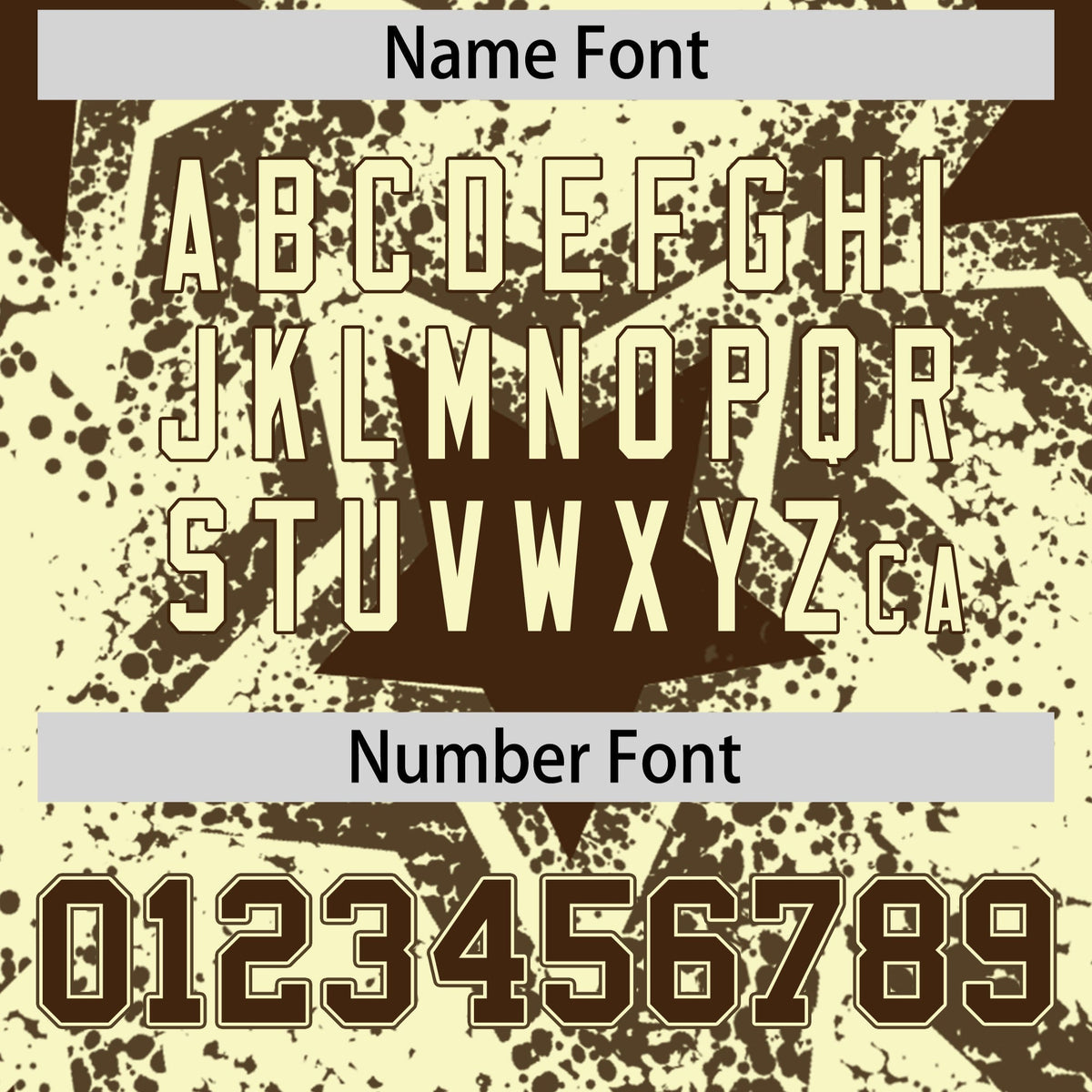 Custom Cream Light Brown Brown Star Graffiti Team Baseball Jerseys With Custom Names, Numbers &amp; Logos Lightweight Baseball Jersey| KXKSHOP